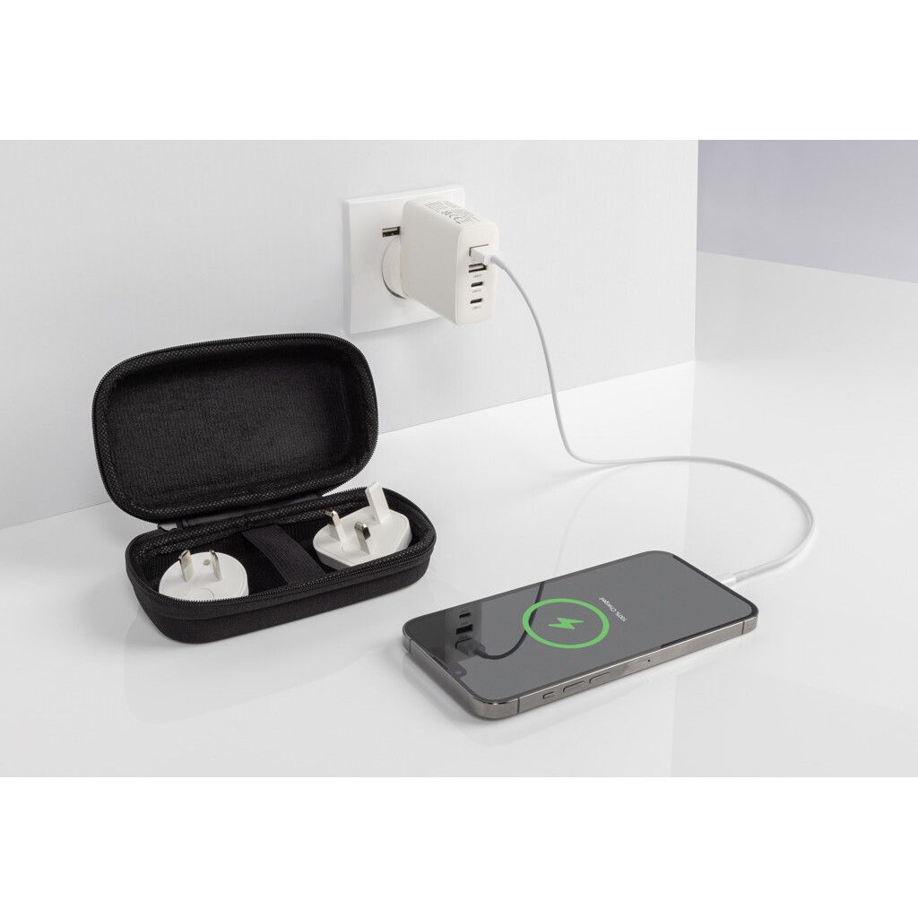 TravelCharge Pro Reiseladegerät mit USB-C aus RCS rec. ABS - weiß-335