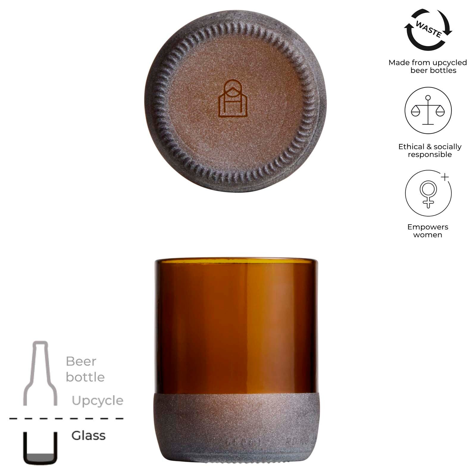 Originalhome 160 ml Trinkglas Set - braun-684