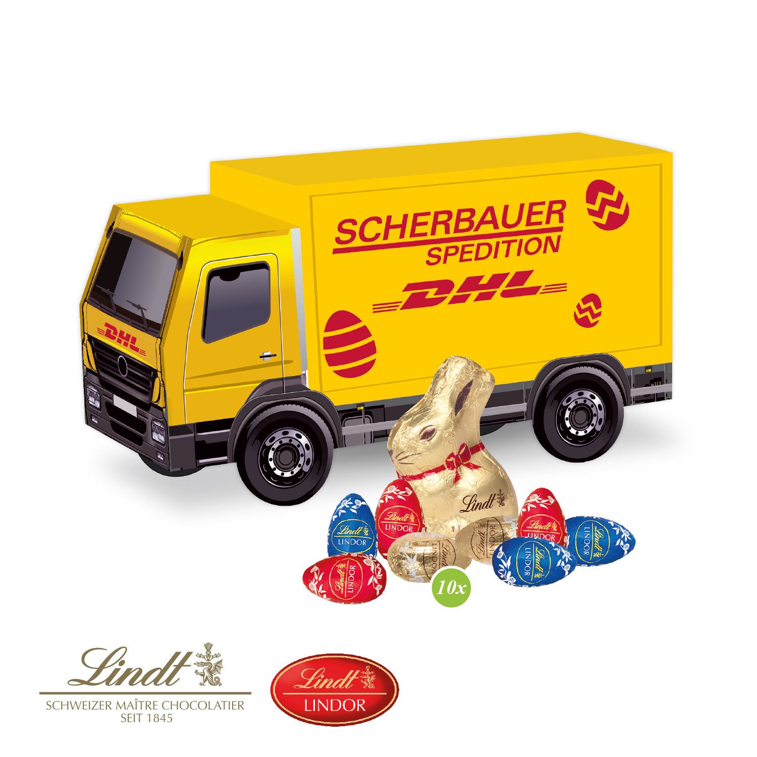 3D Präsent "Lkw" Ostern mit Schokoladenmischung von Lindt-832