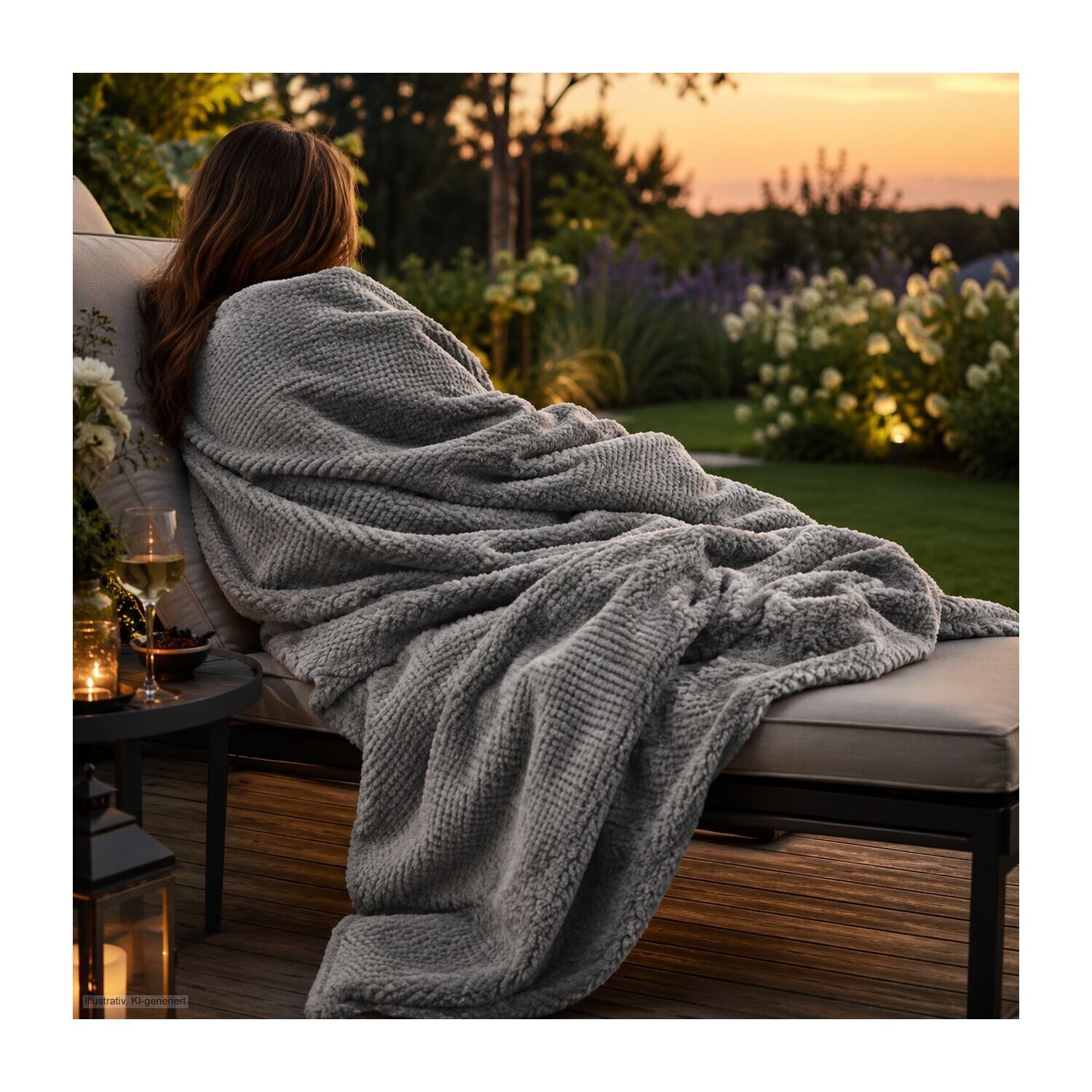 XXL Decke Feel - 220x240 cm - 275 g/m² - grau-84