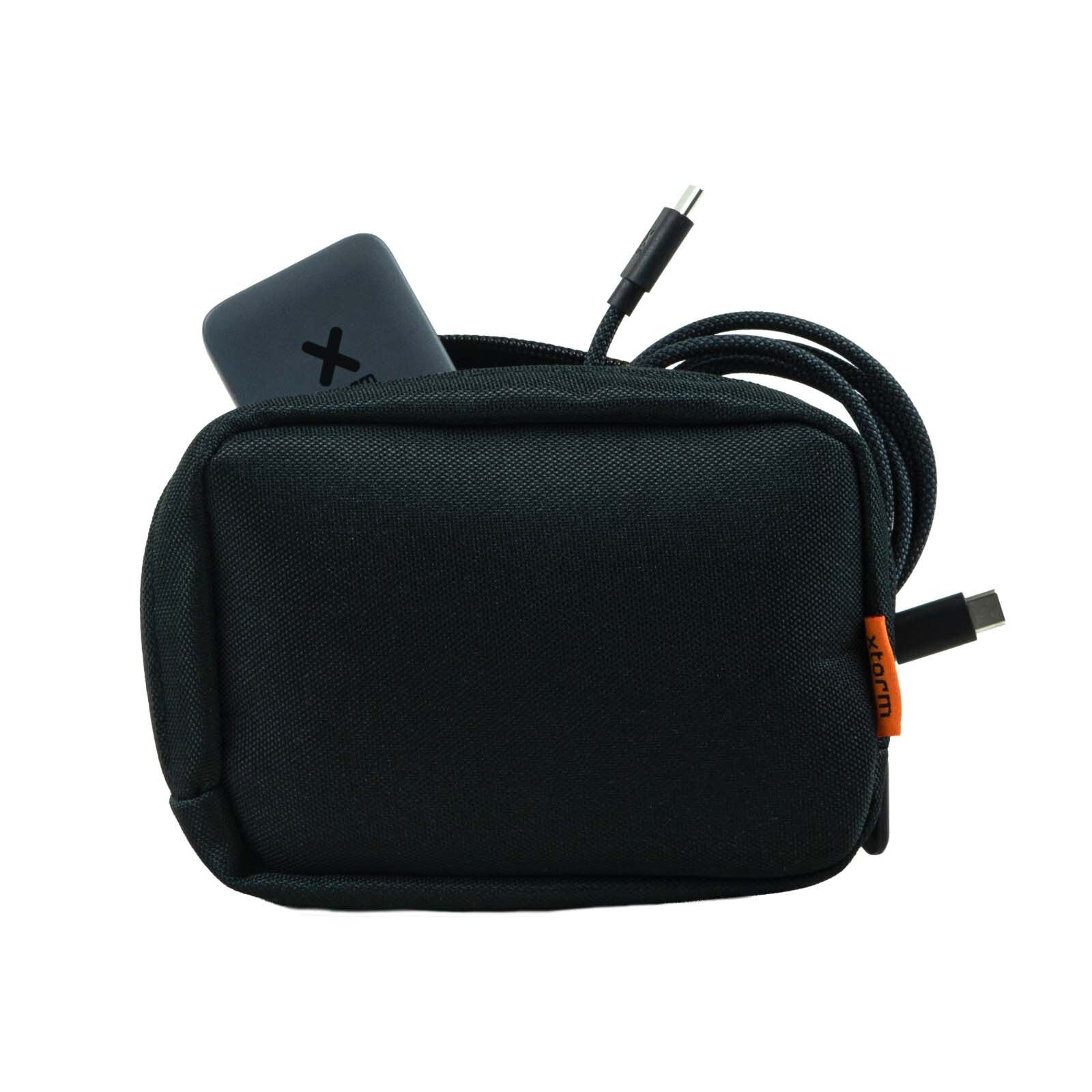 Xtorm 65 W Schnellladegerät für unterwegs mit Kabel und Reiseetui - schwarz-482