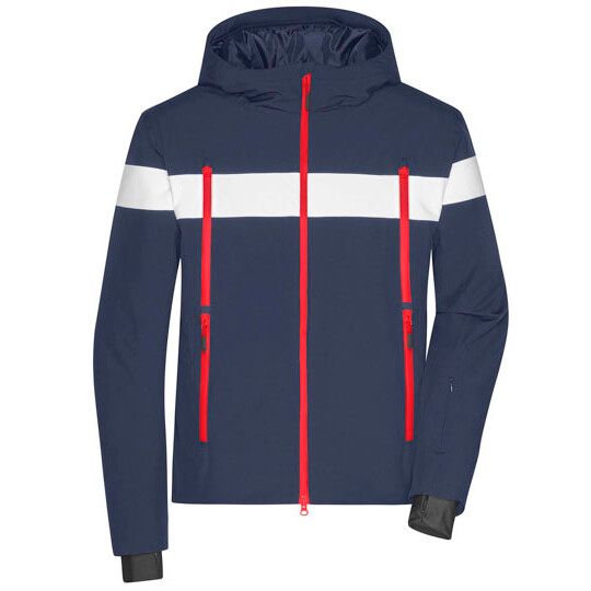 Men´s Wintersport Jacket - black - white - light red-604