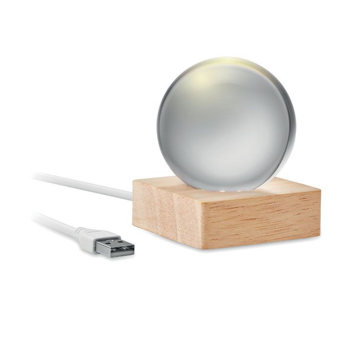 LED-Glaskugel LIGHT - holz-319