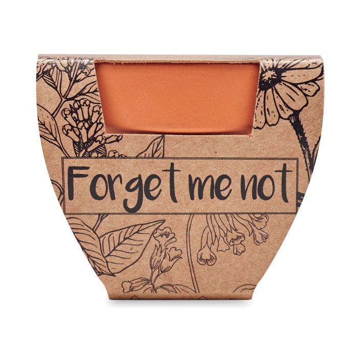 Terracotta-Topf Vergissmeinnich FORGET ME NOT - holz-823