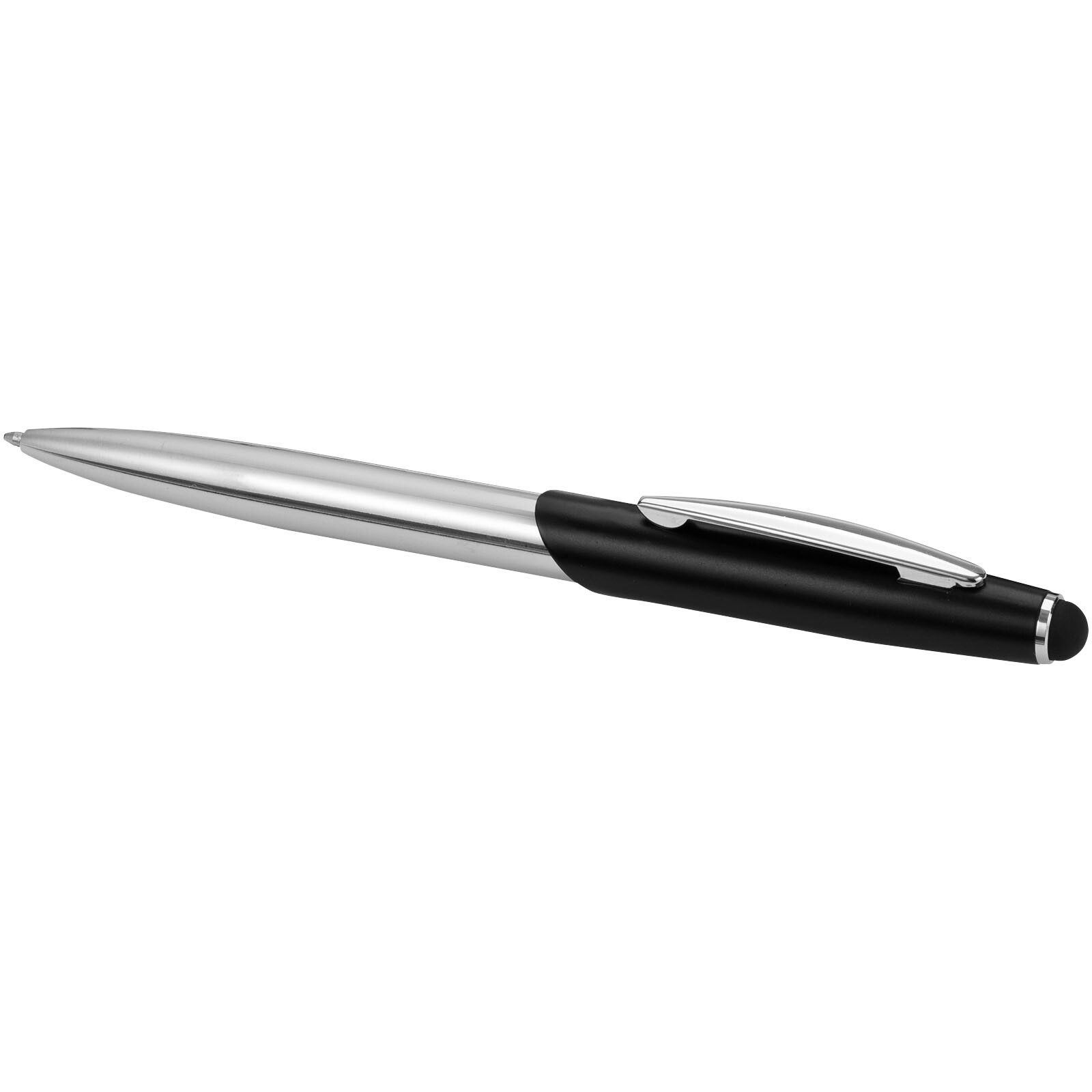 Geneva Stylus Kugelschreiber- und Tintenrollerset (blaue Mine) - silber -  schwarz-450