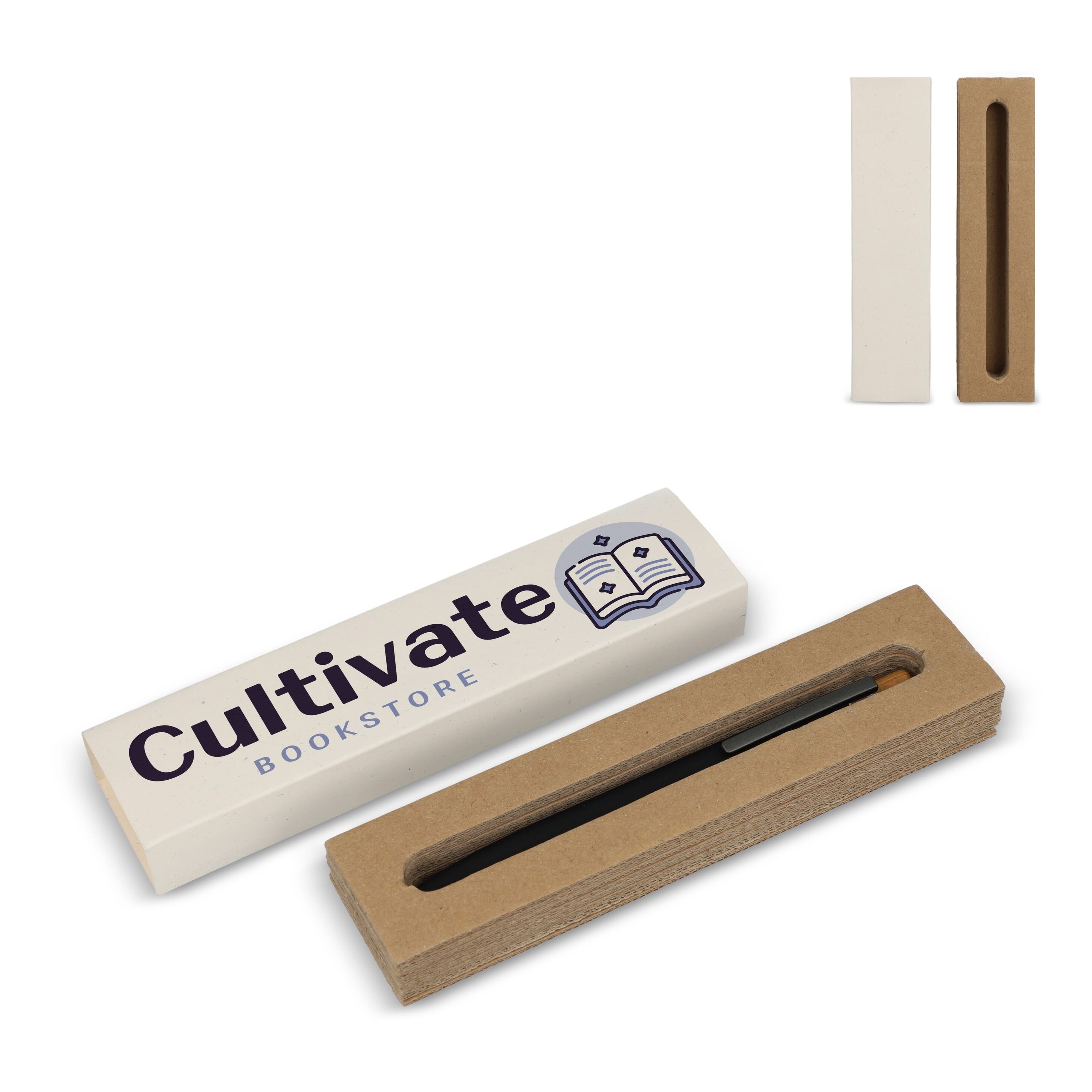 Stiftebox aus recyceltem Milchkarton, 1 Stift - beige-847