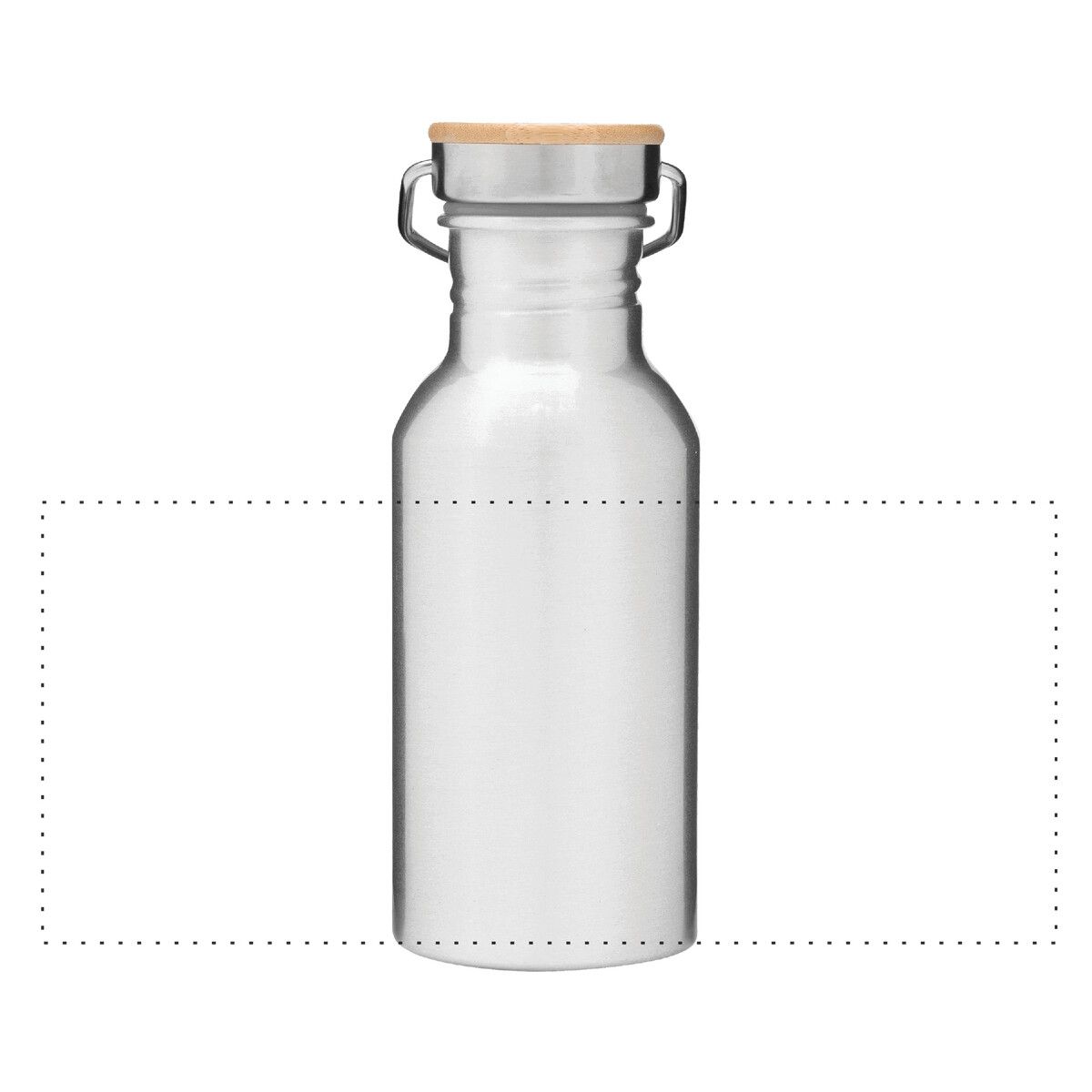 Veredelungsposition mittig um die Flasche