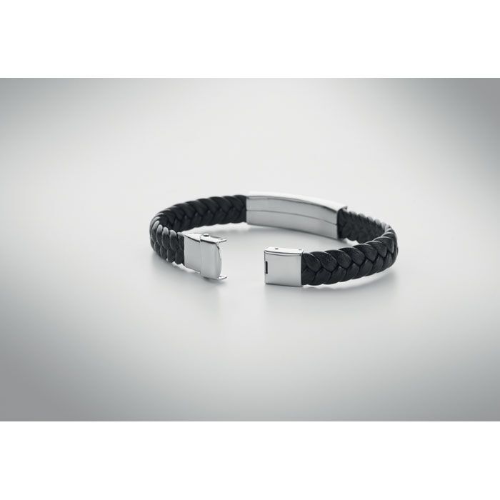 Geflochtenes Armband 21 cm FAULET - schwarz-485