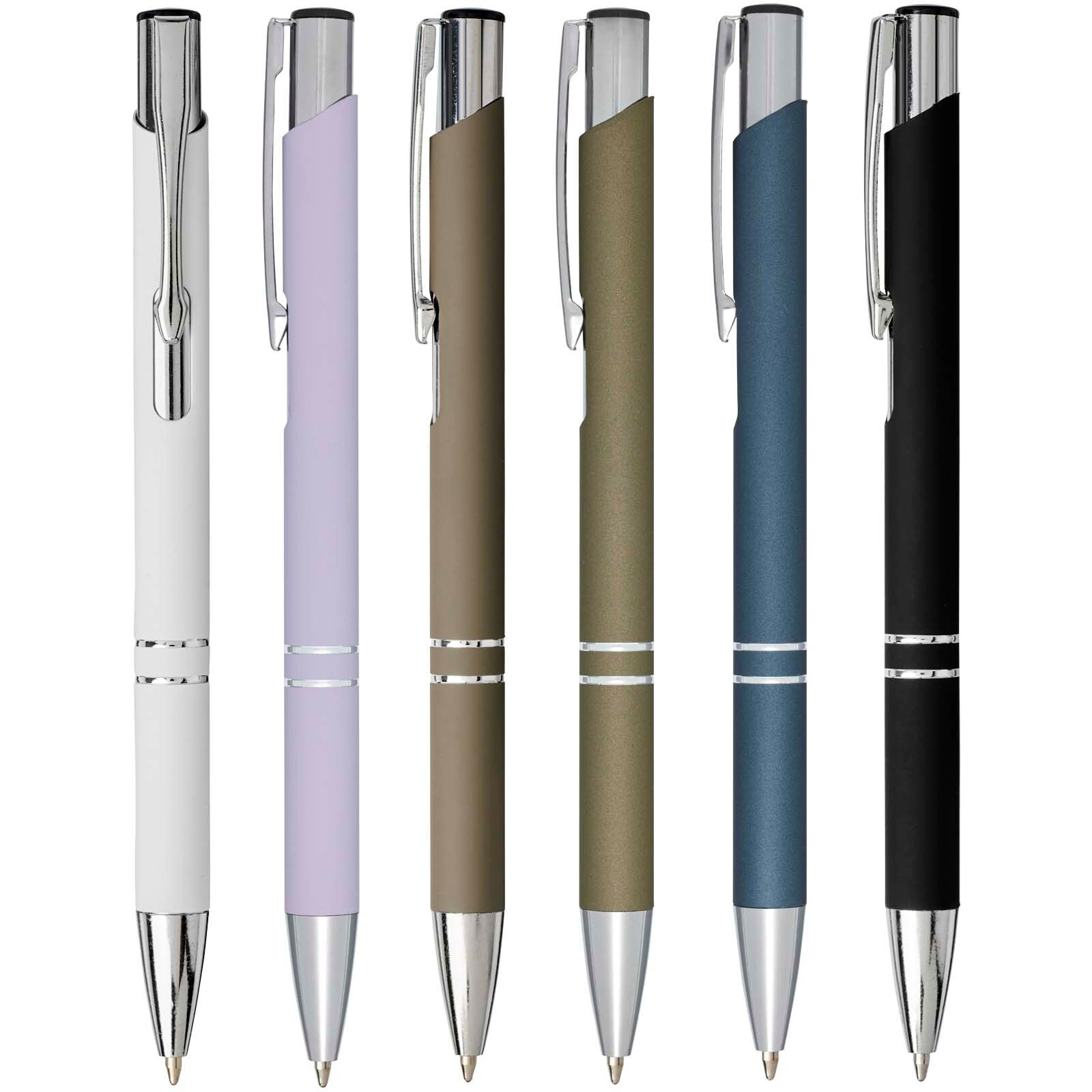 Moneta Soft Touch Druckkugelschreiber - hale blau-517