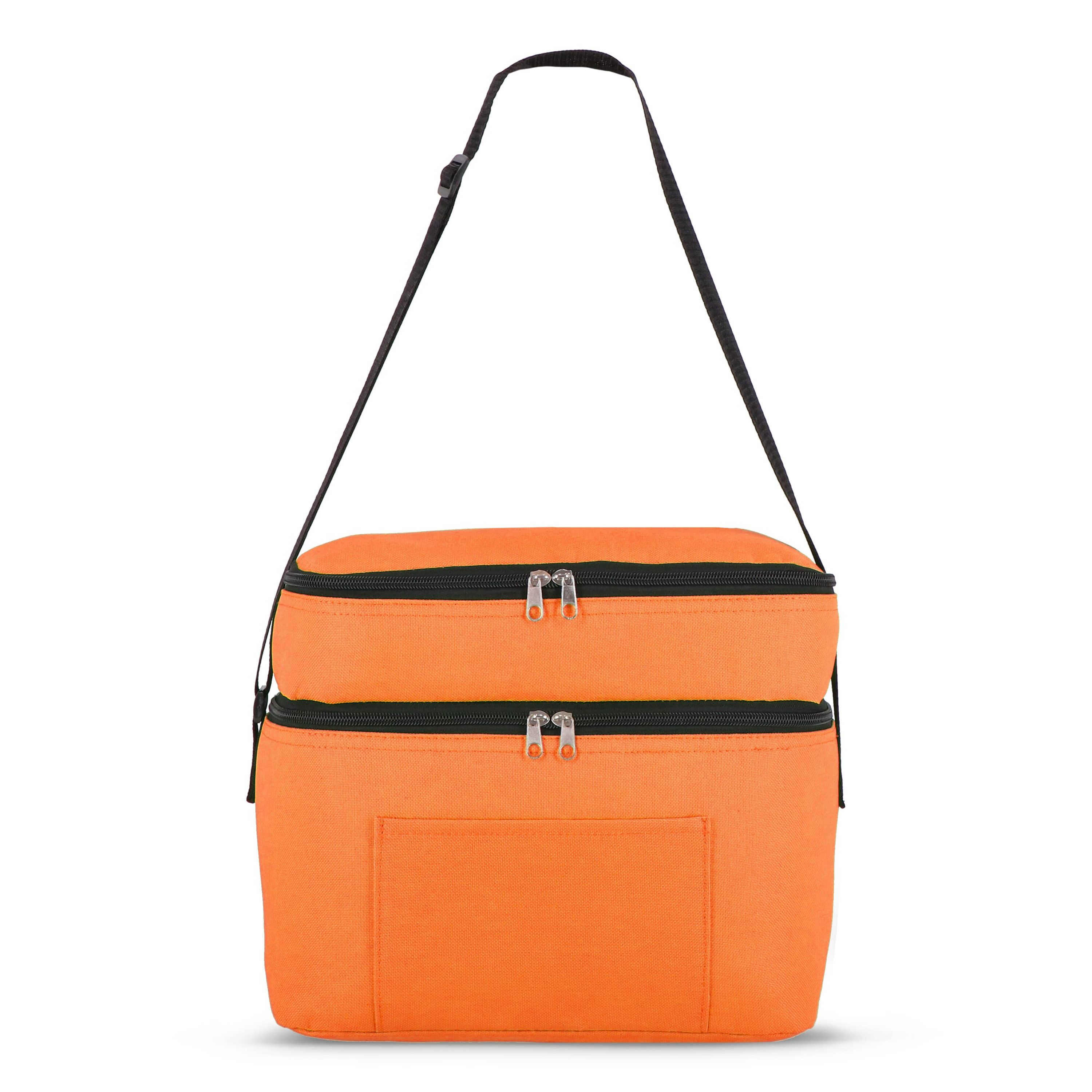 R-PET 600D Doppelfach-Kühltasche 30 x 20 x 25cm 12L - orange-335