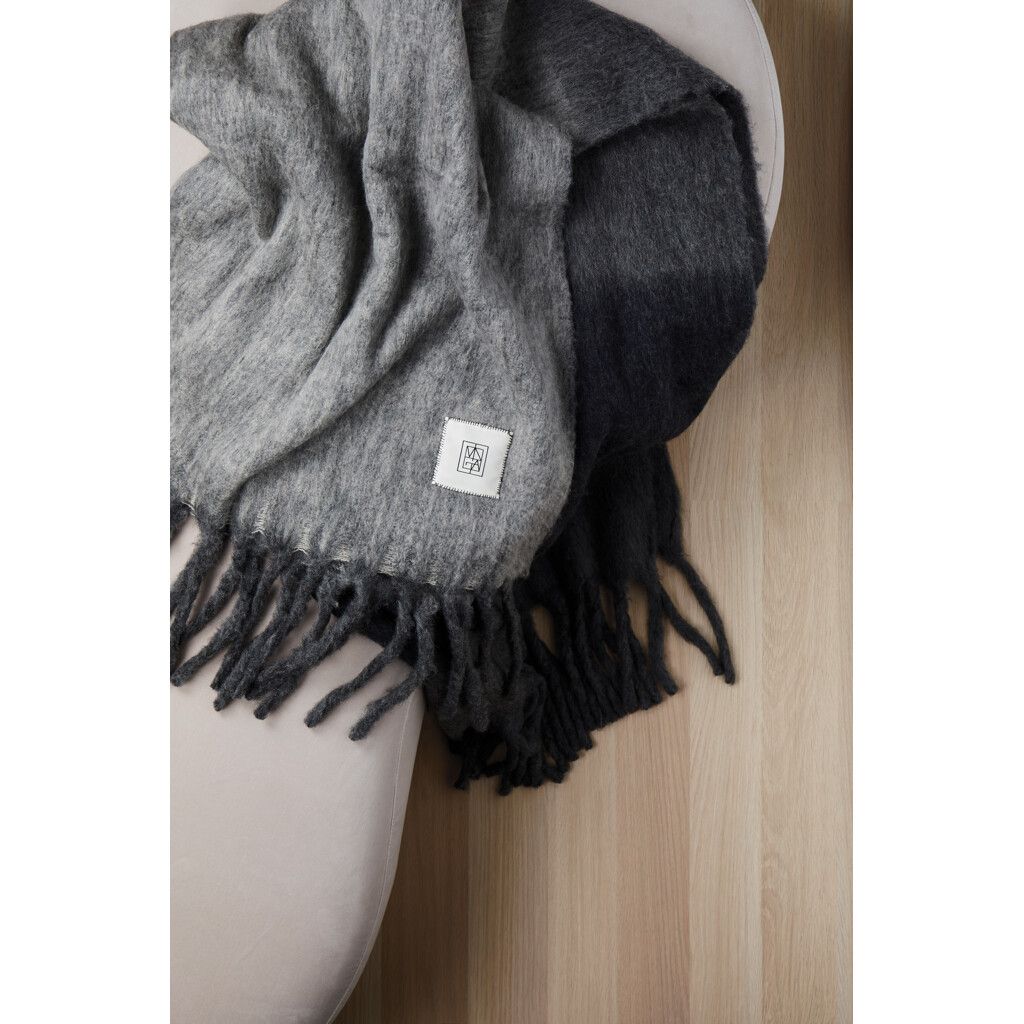VINGA Saletto Decke aus Wollgemisch - grau-748