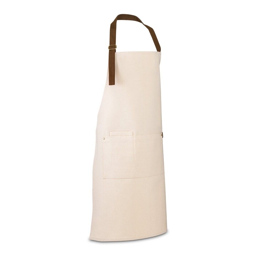 HOLM Schürze aus 100% Canvas-Baumwolle (320 g/m²) mit Metalldetails - naturhell-674