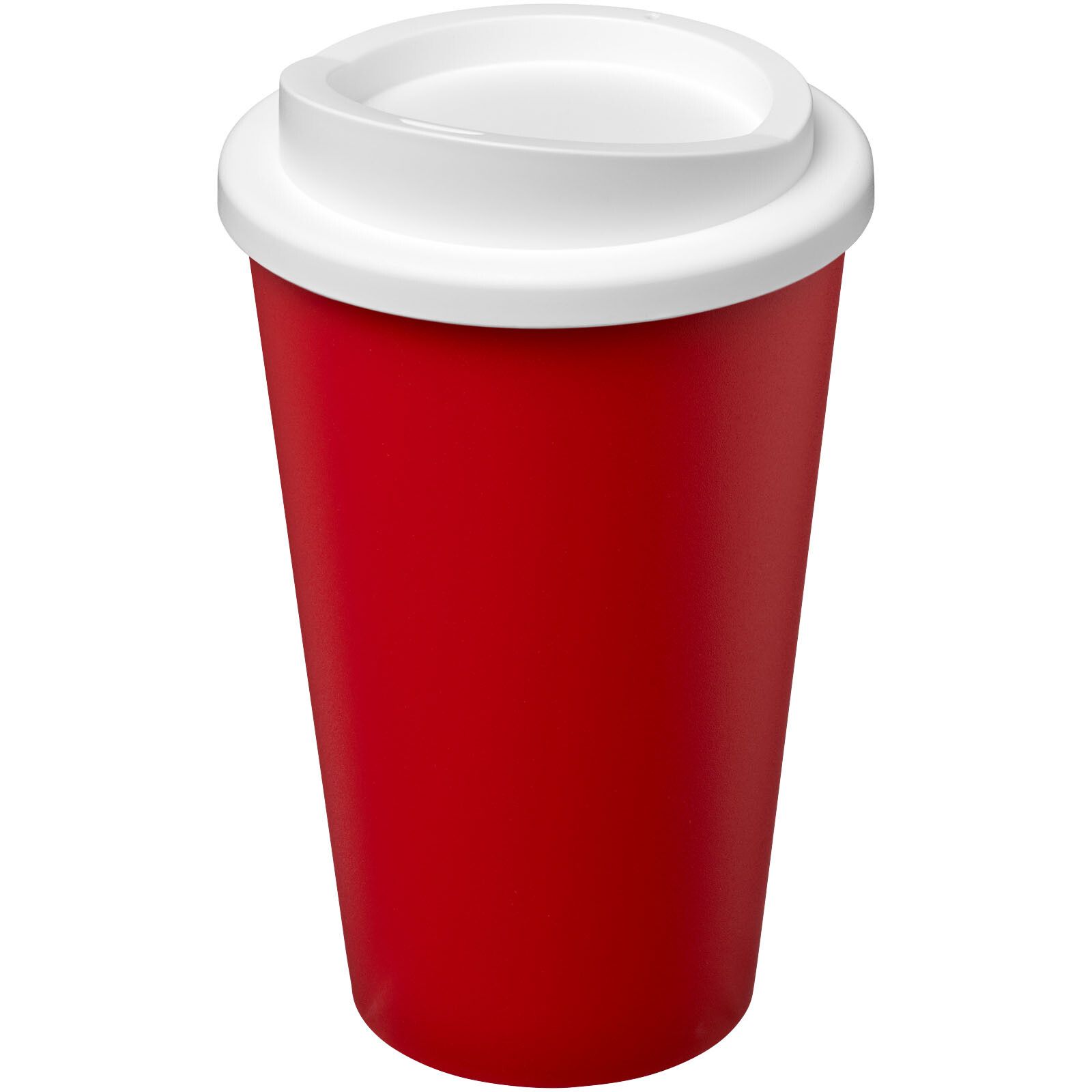 Americano Eco 350 ml recycelter Becher - rot -  weiss-329