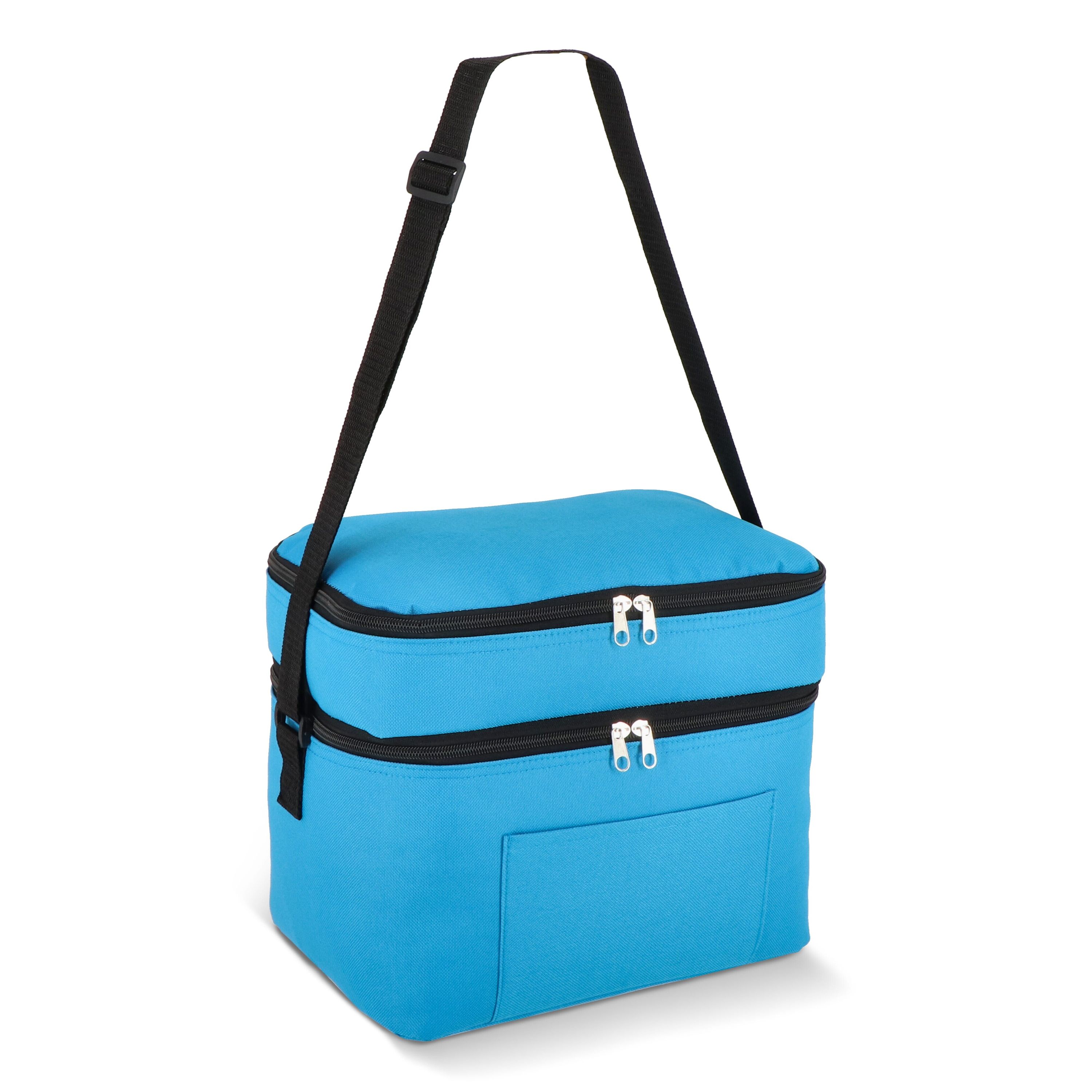 R-PET 600D Doppelfach-Kühltasche 30 x 20 x 25cm 12L - hellblau-186