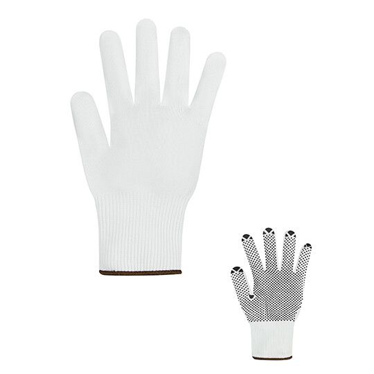 Finely Knitted Working Gloves Konya - white - black-785