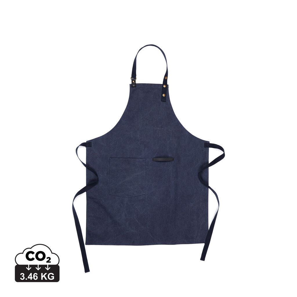 VINGA Tome Schürze aus GRS recyceltem Canvas - navy blau-405