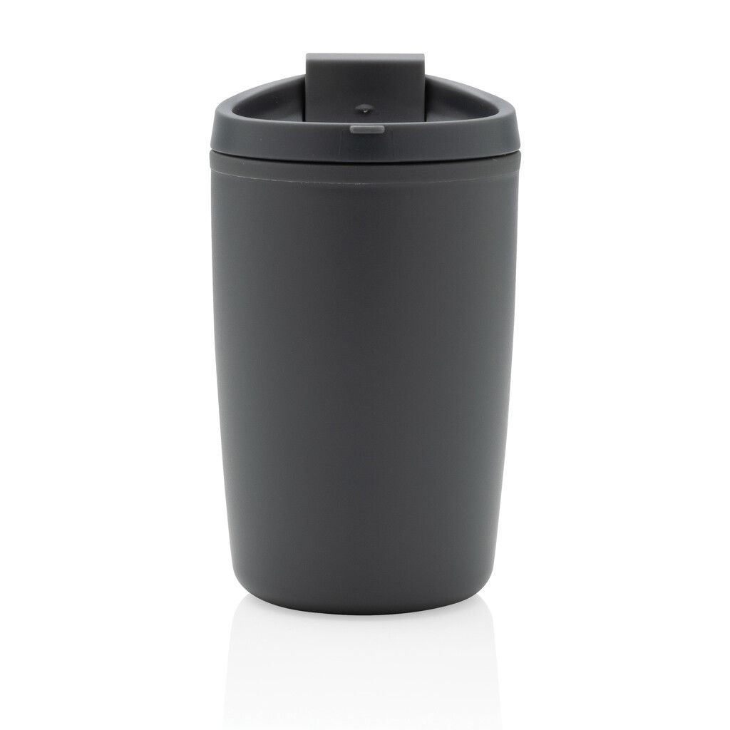 GRS recycelter PP-Becher mit Flip-Deckel - grau-19
