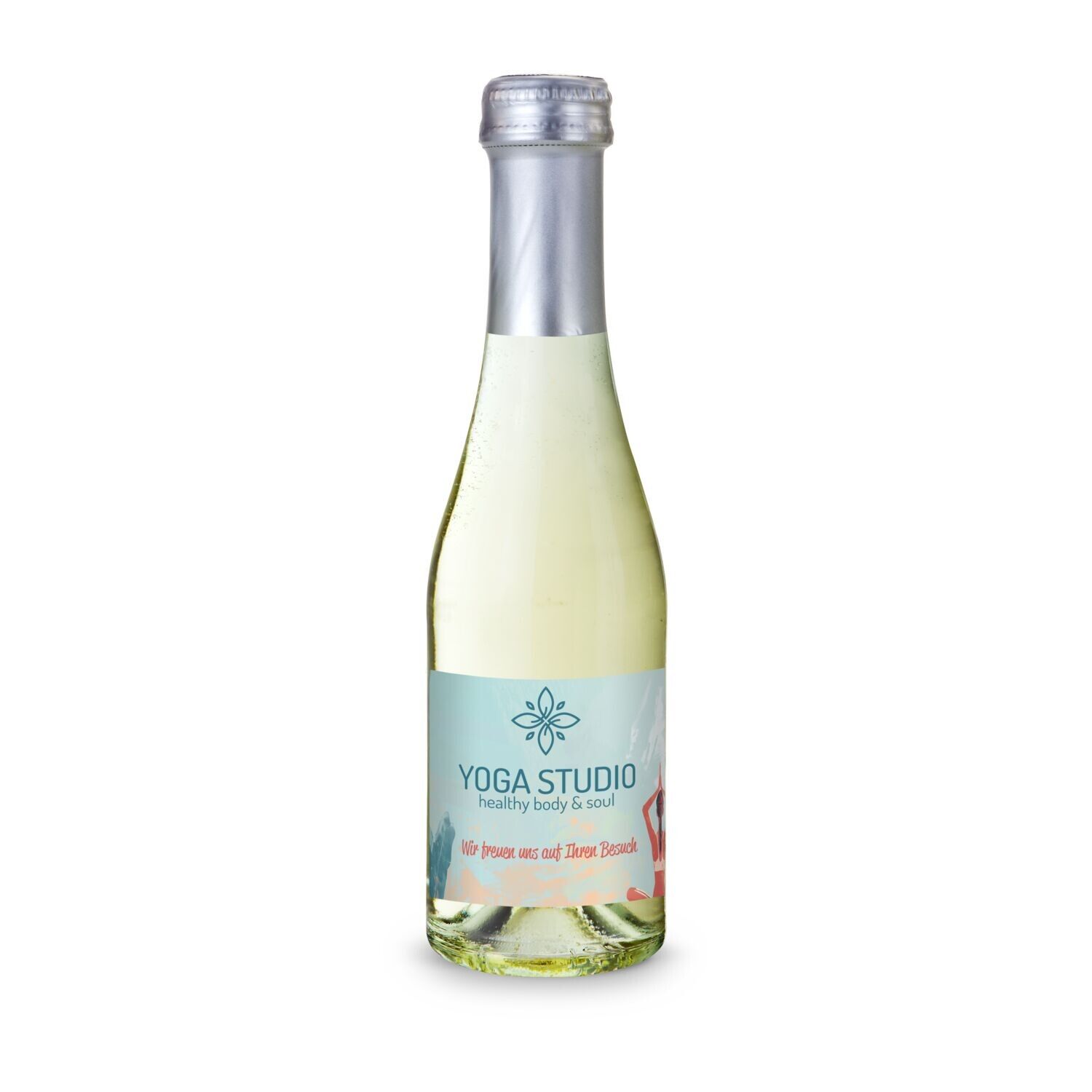 Promo Secco Piccolo - Flasche klar, 0,2 l - Kapselfarbe Silber-964