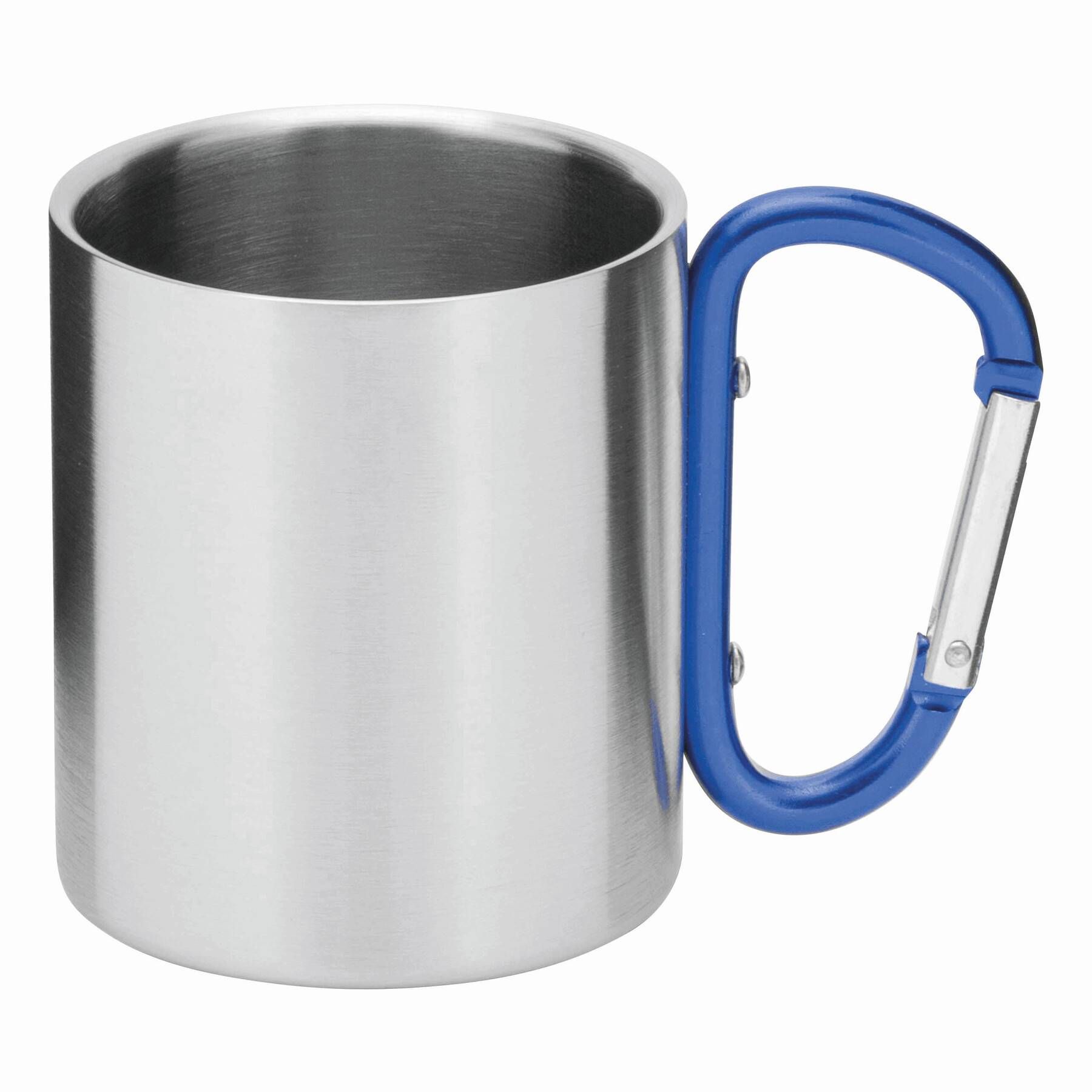 Edelstahl Becher HIKING DAY - blau - silber-300