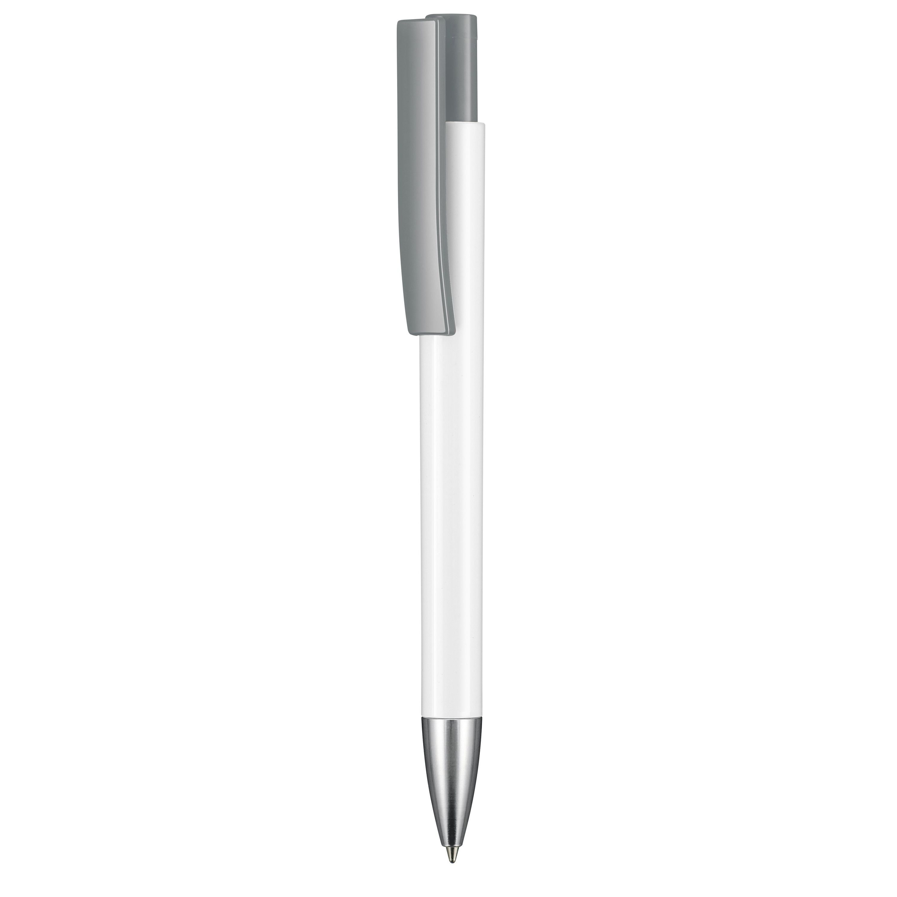 Kugelschreiber STRATOS - weiss - stein-grau-643