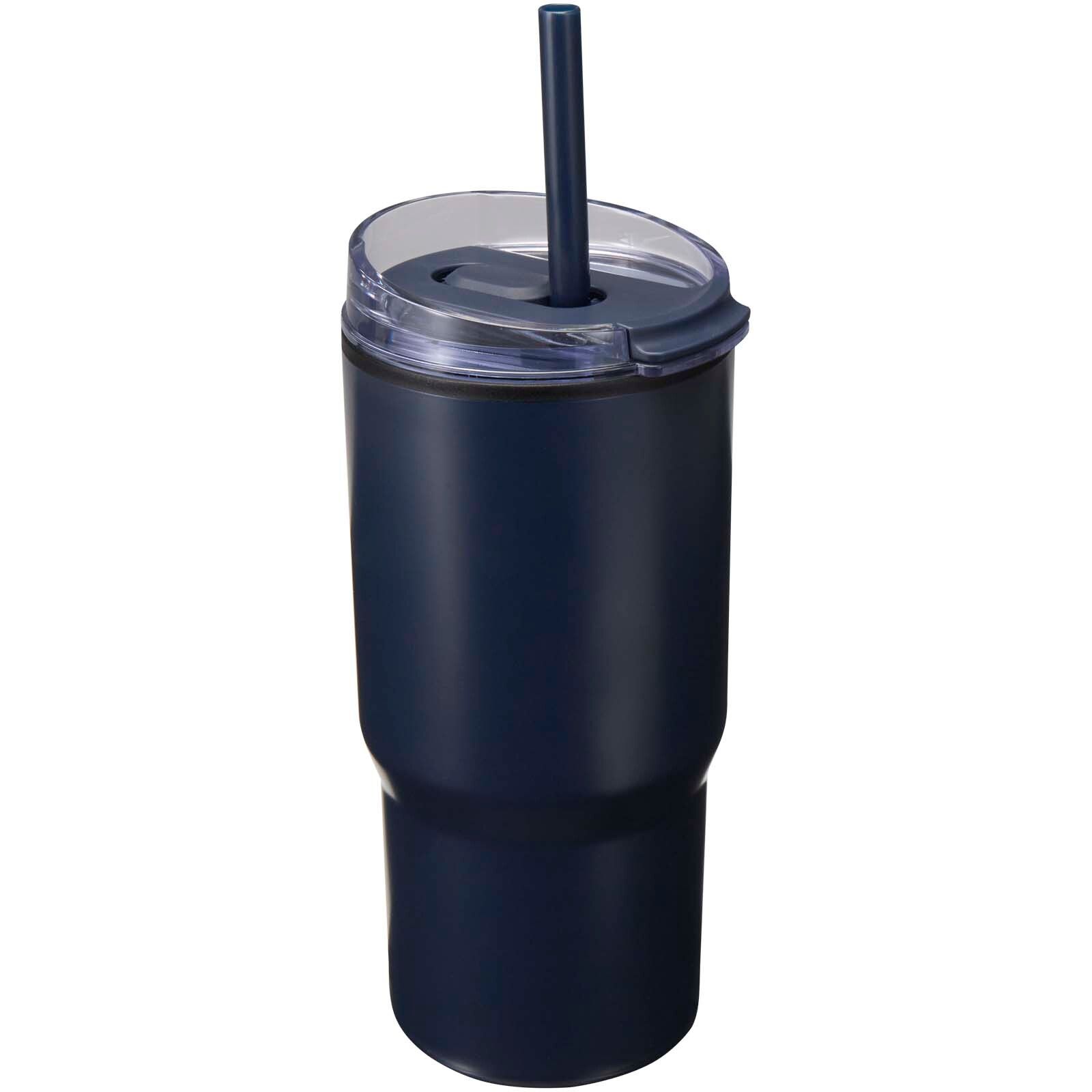 Westin 540 ml RCS Becher aus recyceltem Material, doppelwandig isoliert, mit Trinkhalm - navy-901