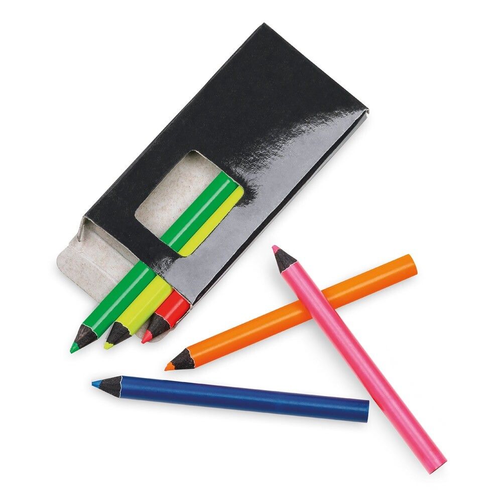 MEMLING Bleistiftbox mit 6 Buntstiften - schwarz-15