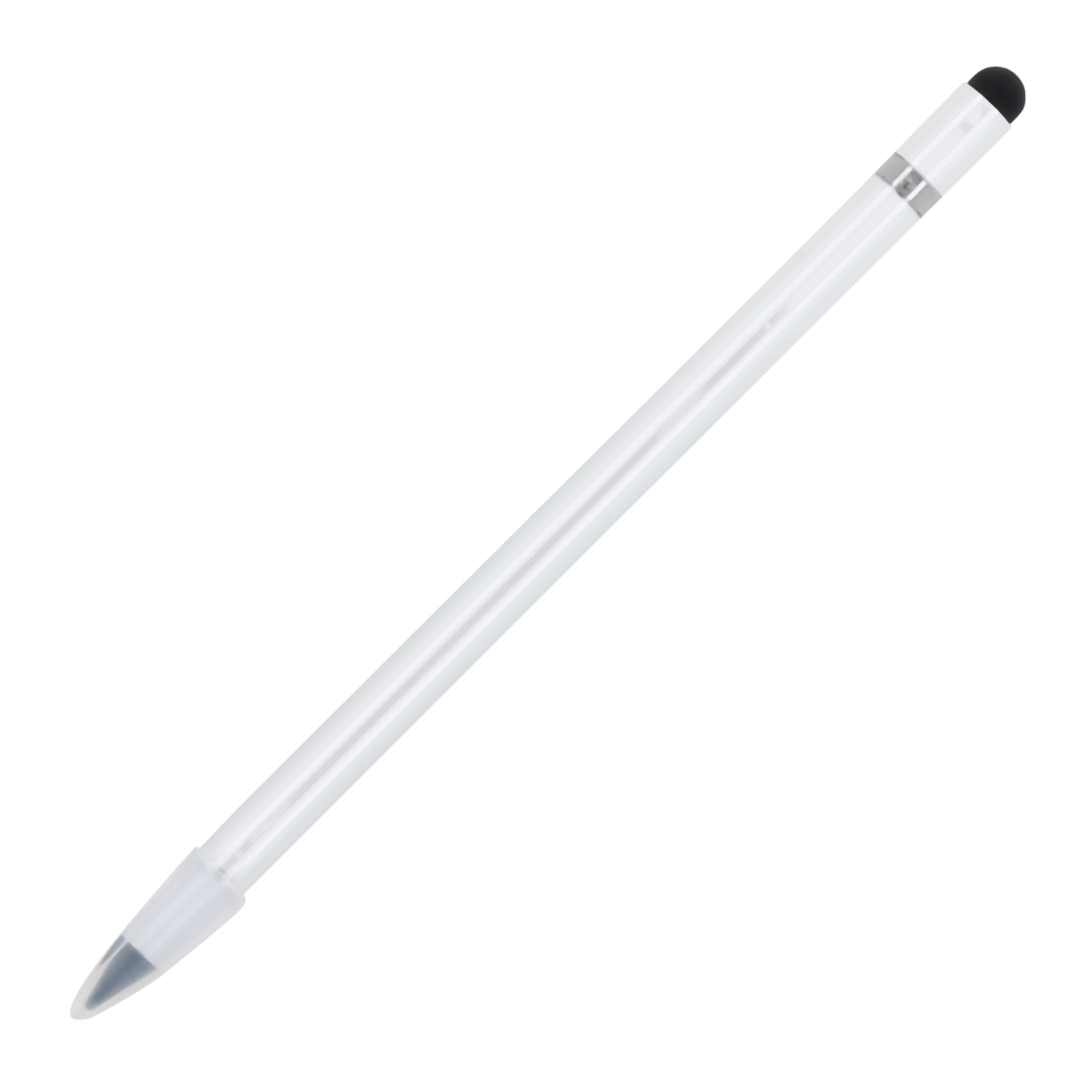 Langlebiger Aluminiumbleistift mit Radiergummi - weiss-542