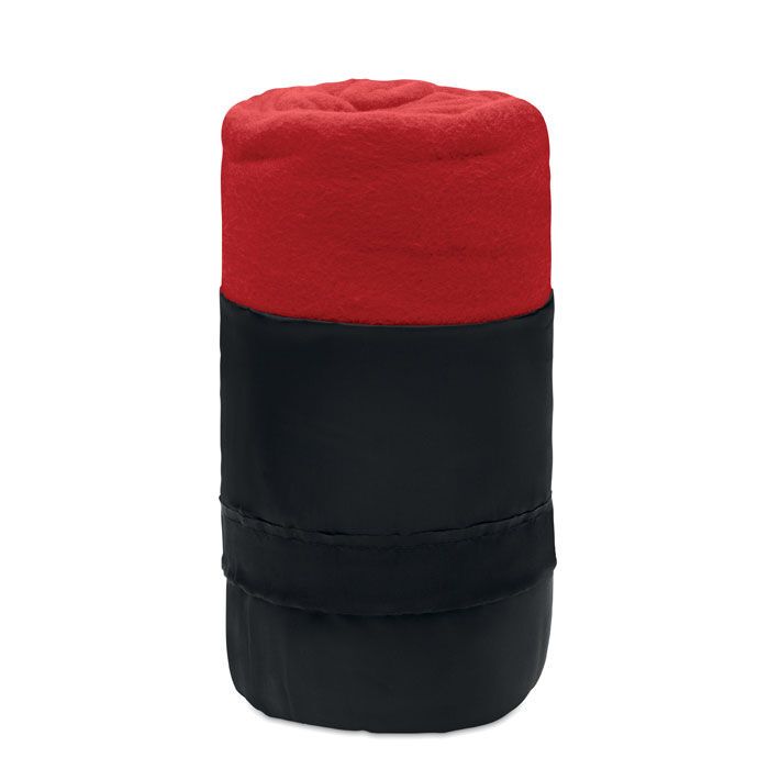 RPET Fleece-Reisedecke MUSALA RPET - rot-643