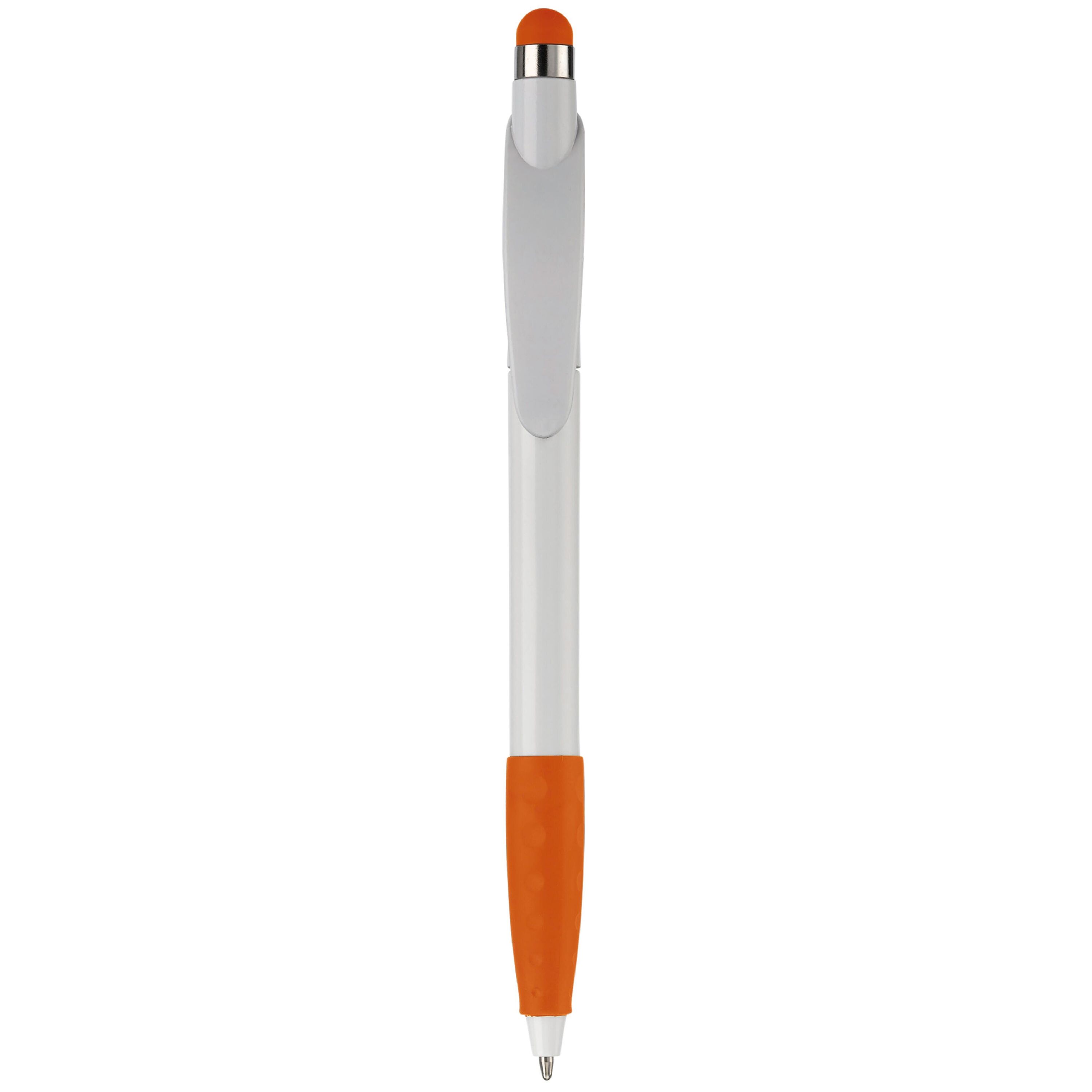 Kugelschreiber Cosmo Stylus - weiss  -  orange-713