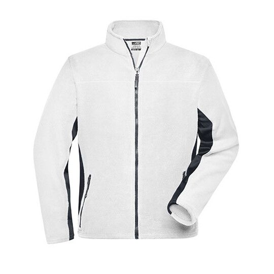 Men´s Workwear Fleece Jacket -STRONG- - white - carbon-906
