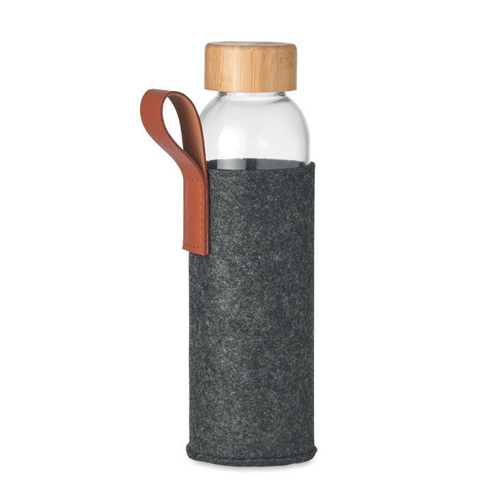 Trinkflasche Glas 500 ml THAI - steingrau-348