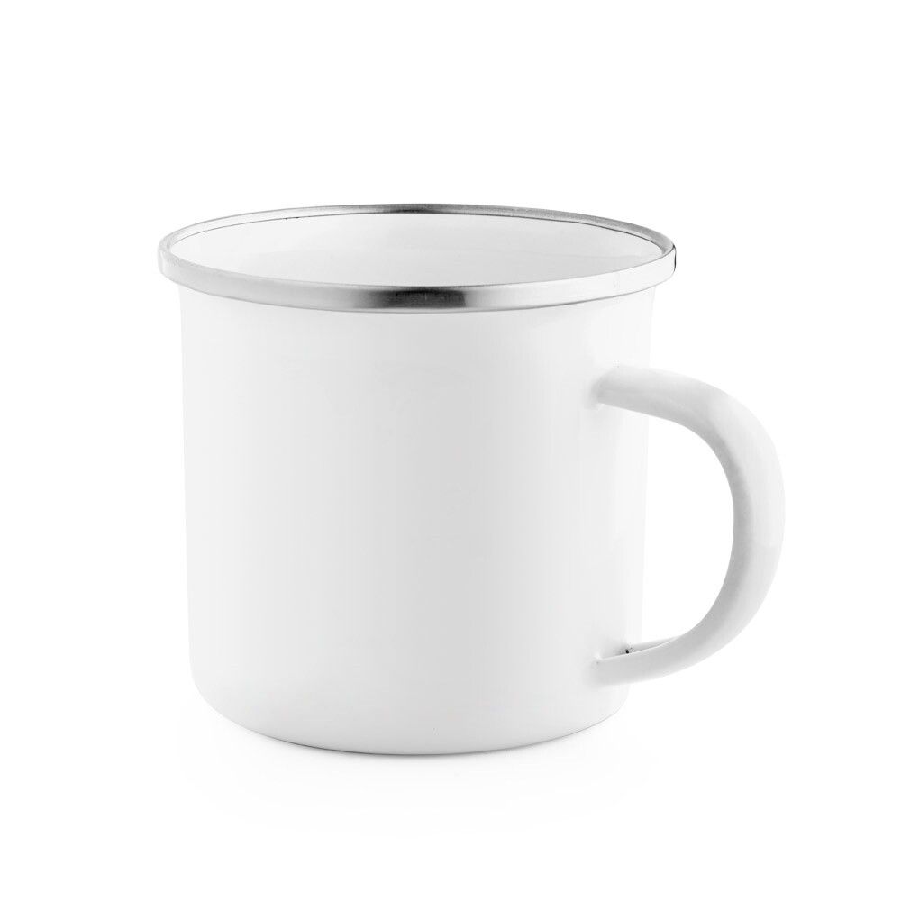 GOTZE SUB Tasse (350 mL) aus Emaille geeignet für Sublimation - weiß-600