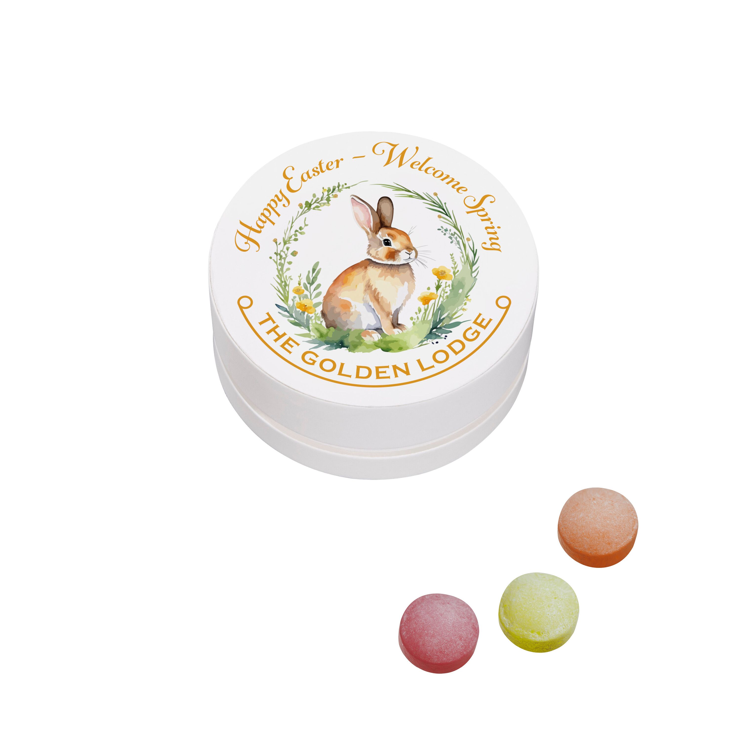Papier XS-Taschendose mit XS-Kalfany-Fruchtbonbons, 13g-194
