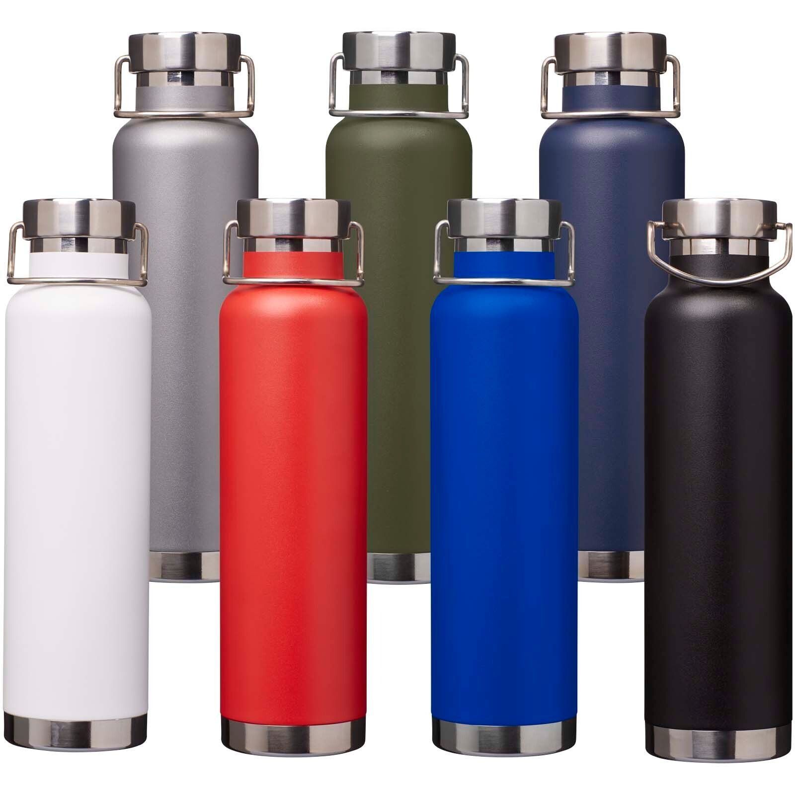 Thor 650 ml RCS-zertifizierte Kupfer-Vakuum Isolierflasche aus recyceltem Edelstahl  - weiss-70