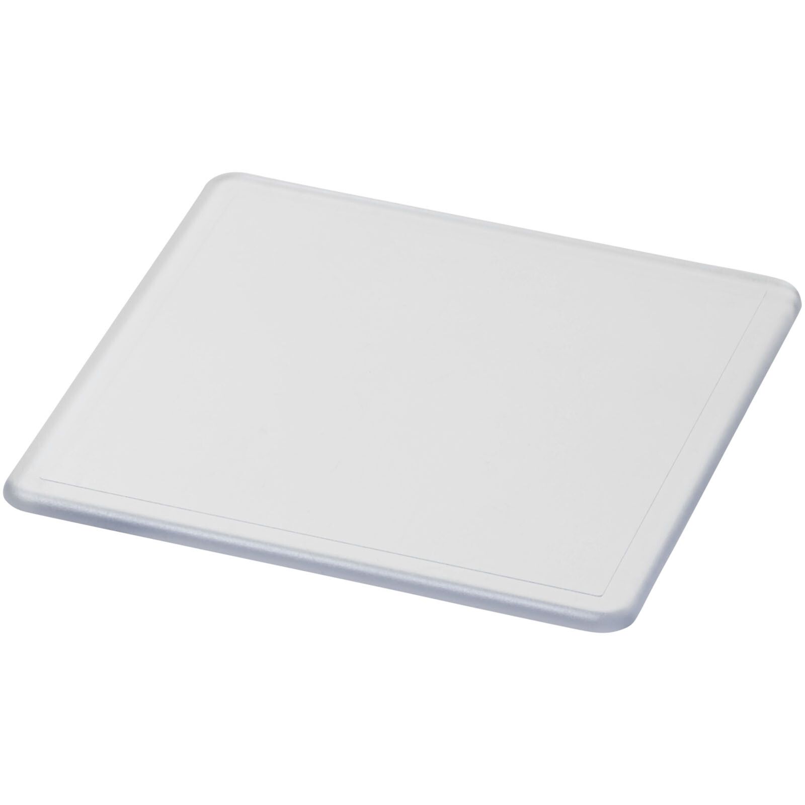 Renzo quadratischer Kunststoffuntersetzer - transparent klar-530