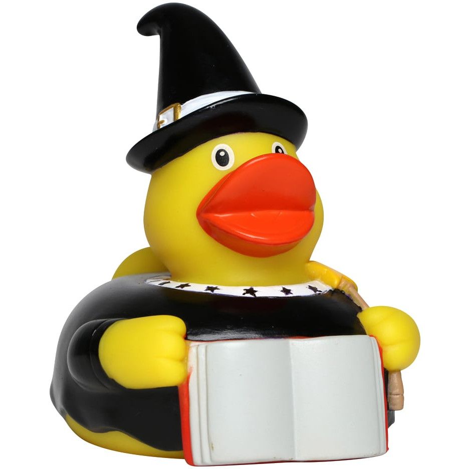 Quietsche-Ente Zauberer - schwarz-319