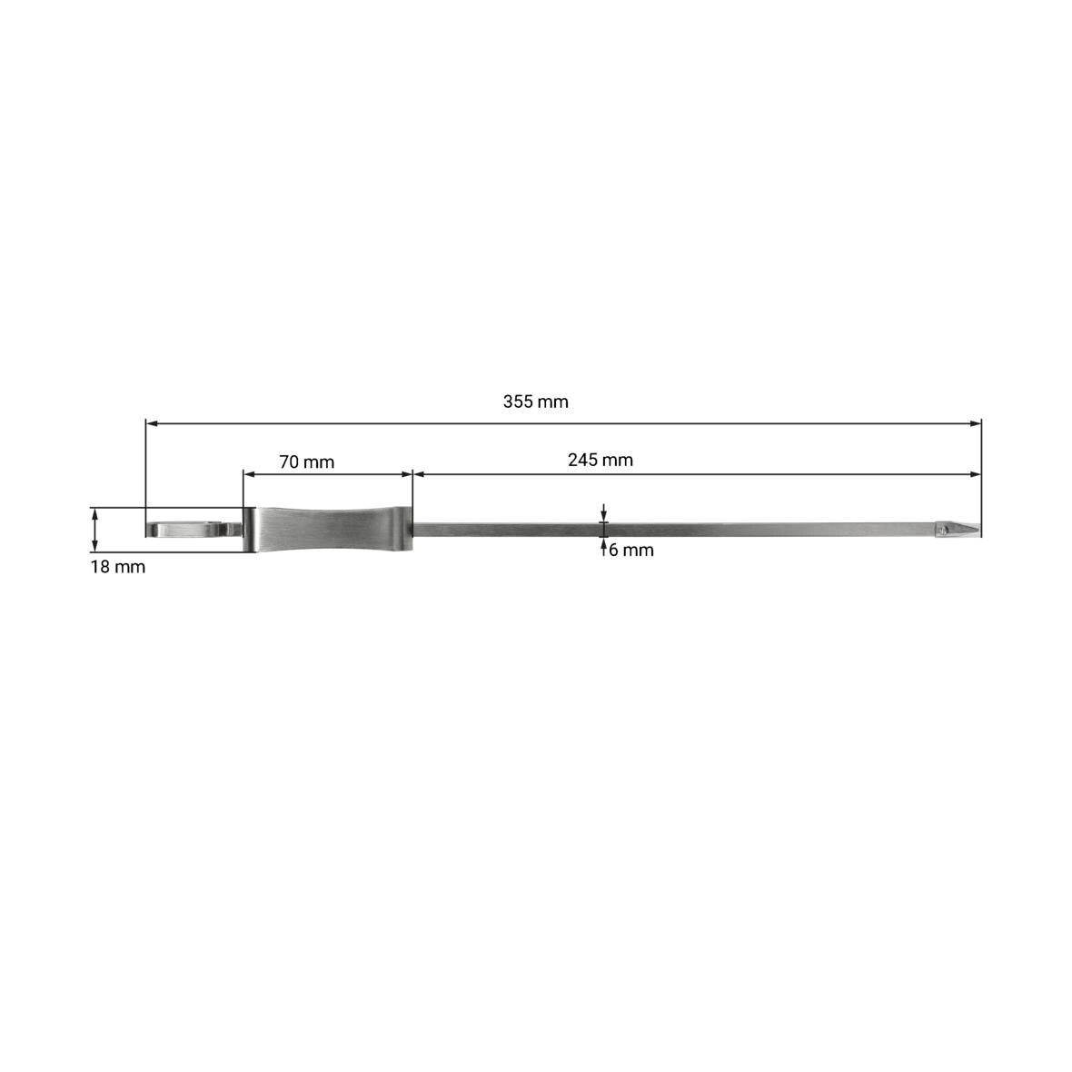 Grillspieß Picante, 4er Set - silber-614