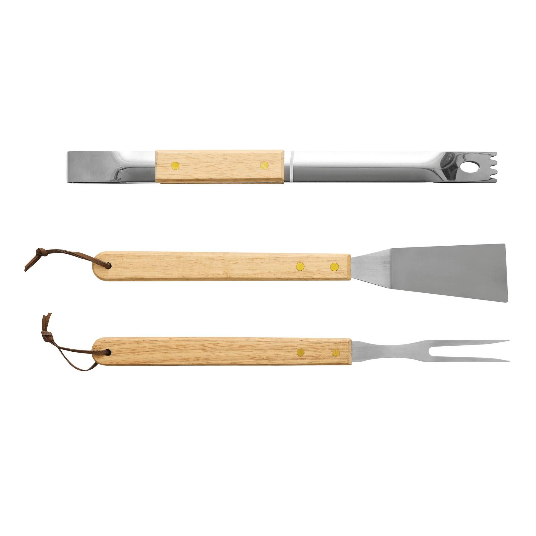 Grillbesteck NATURE BBQ - braun - silber-864