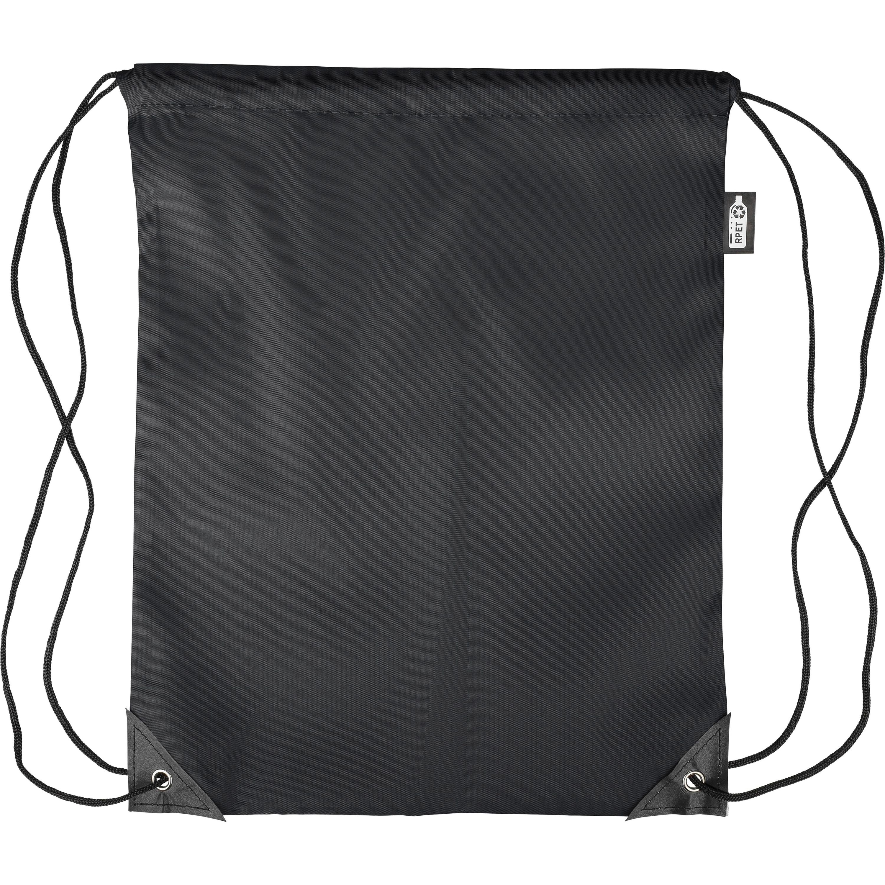 rPET 210D Polyester Rucksack mit Kordelzug Calix - schwarz-23