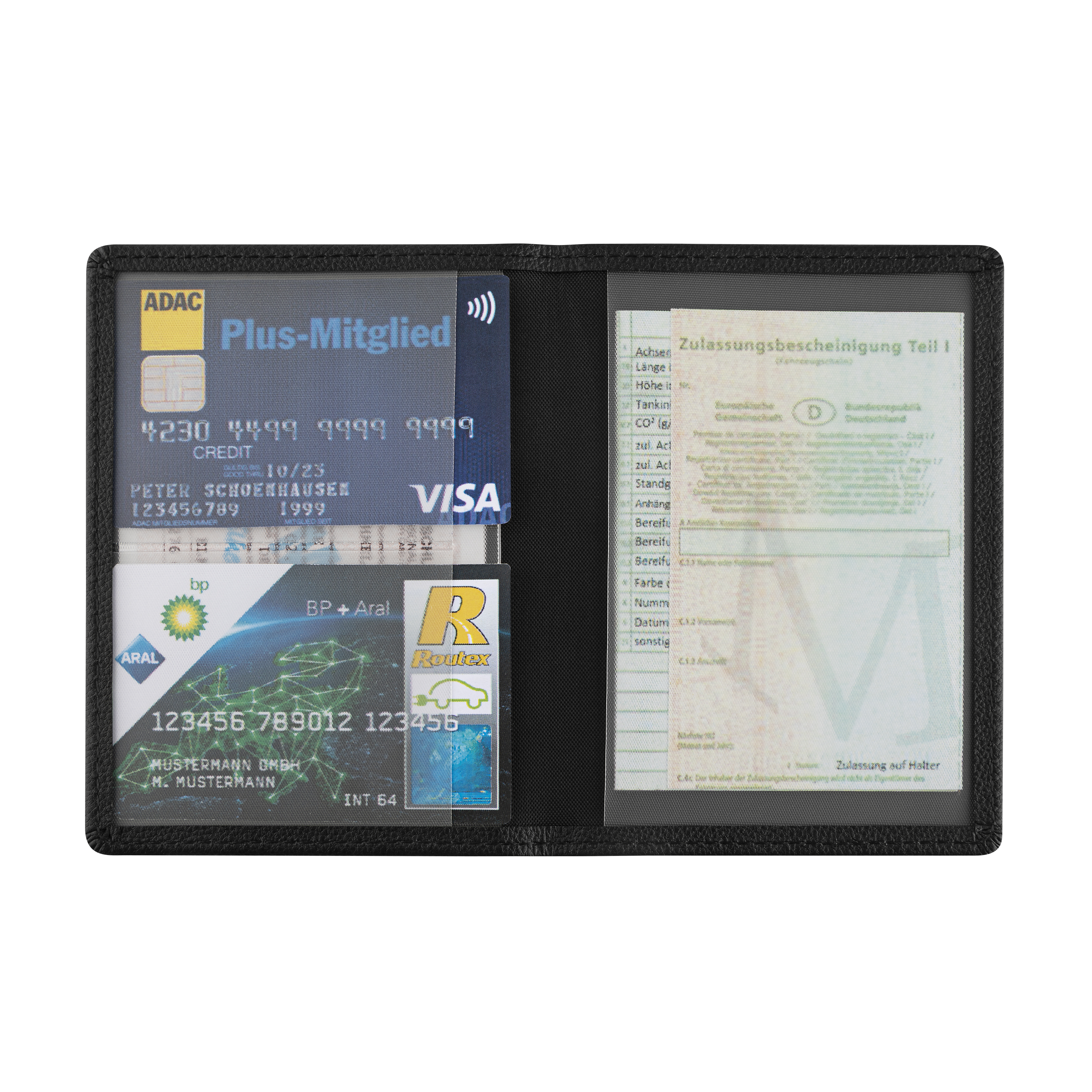CreativDesign® "GoMobilty" Ausweistasche - Schwarz-465