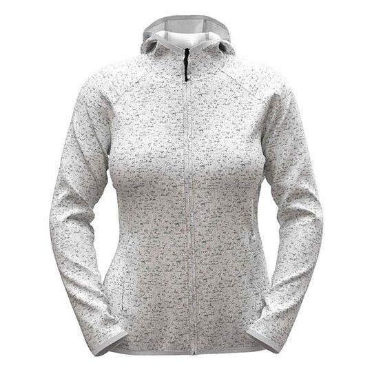Lux Hooded Knitfleece Jacket Women - light grey heather-458