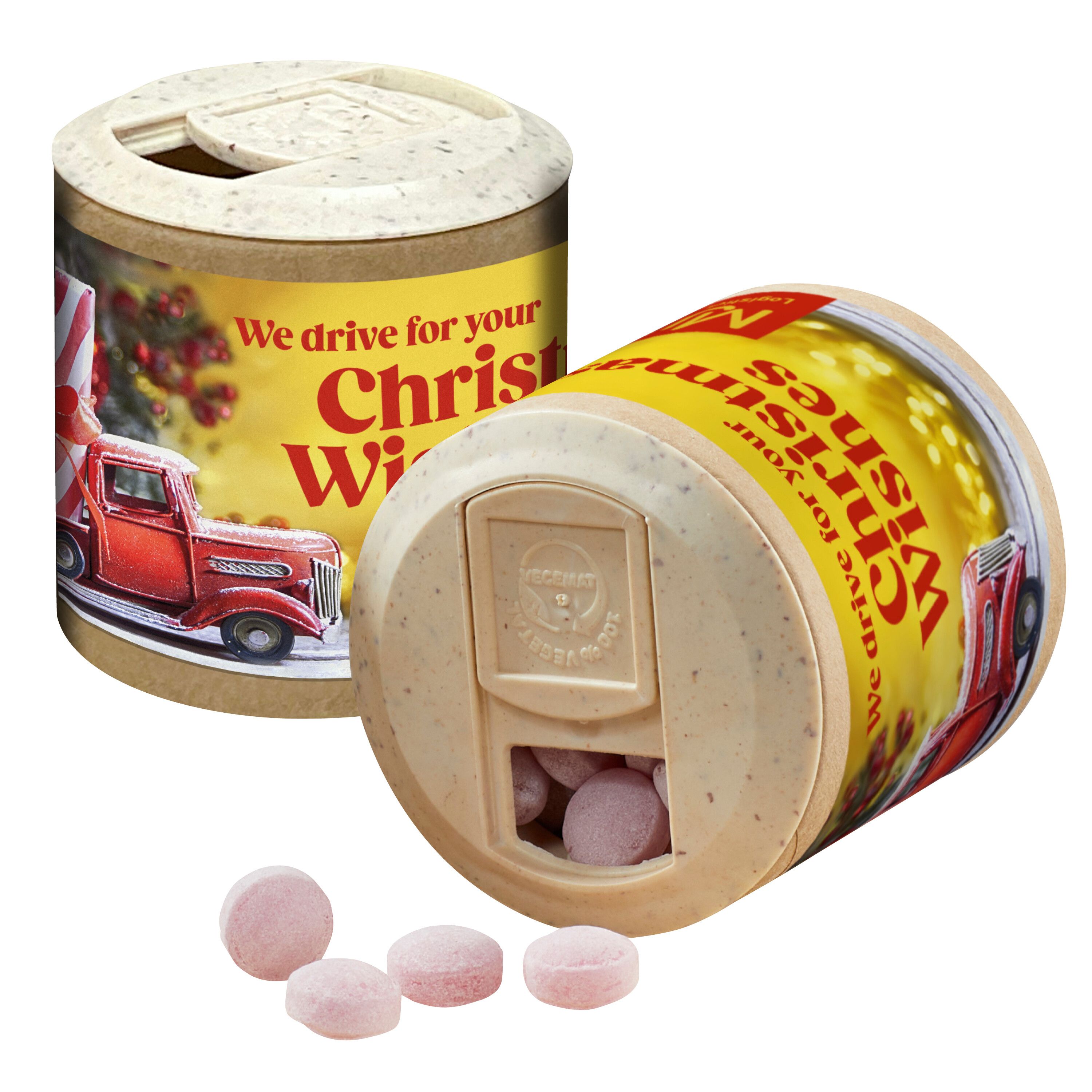 Papier-Werbedose mit Glühweinbonbons-624