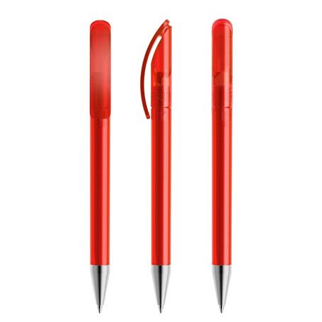prodir DS3 TFS Twist Kugelschreiber Metall-Spitze - gefrostet - rot-714