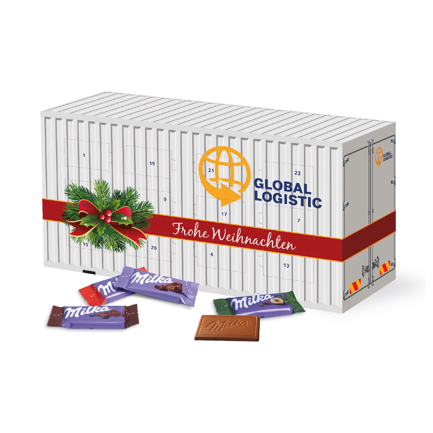 3D Adventskalender "Container" mit Milka Schokolade-354