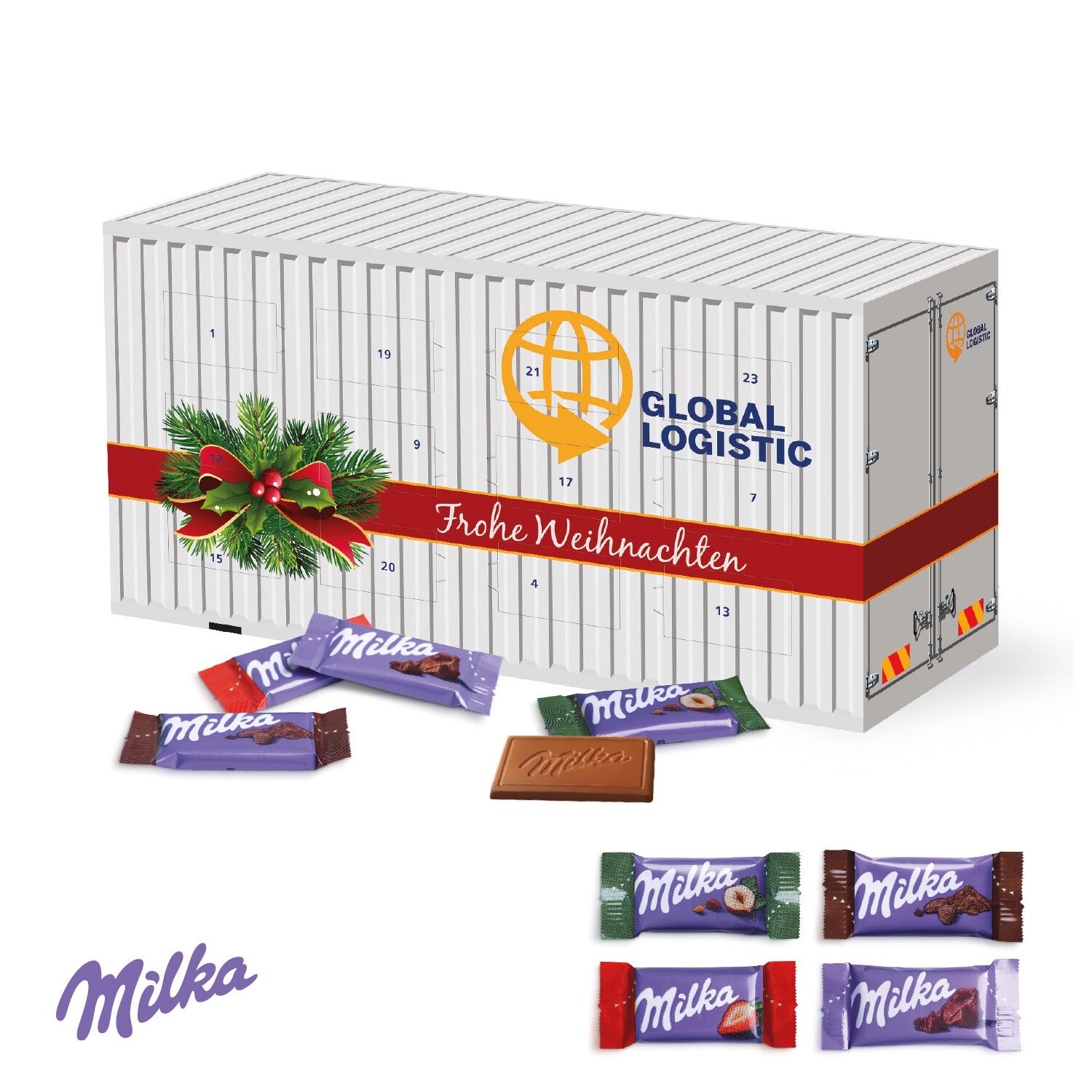 3D Adventskalender "Container" mit Milka Schokolade-354