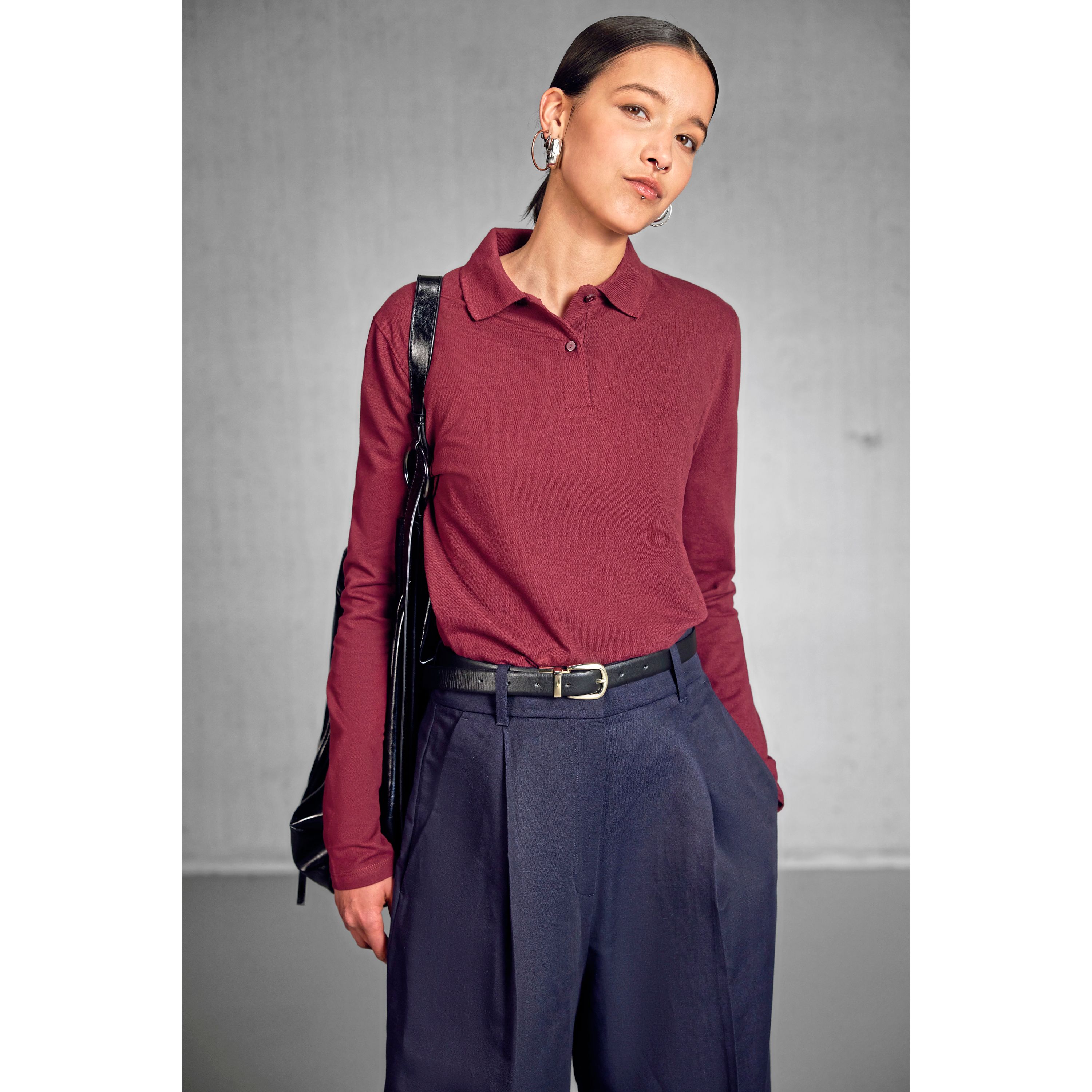 My Polo 180 Long Sleeve /Women - roasted coffee - XL-727