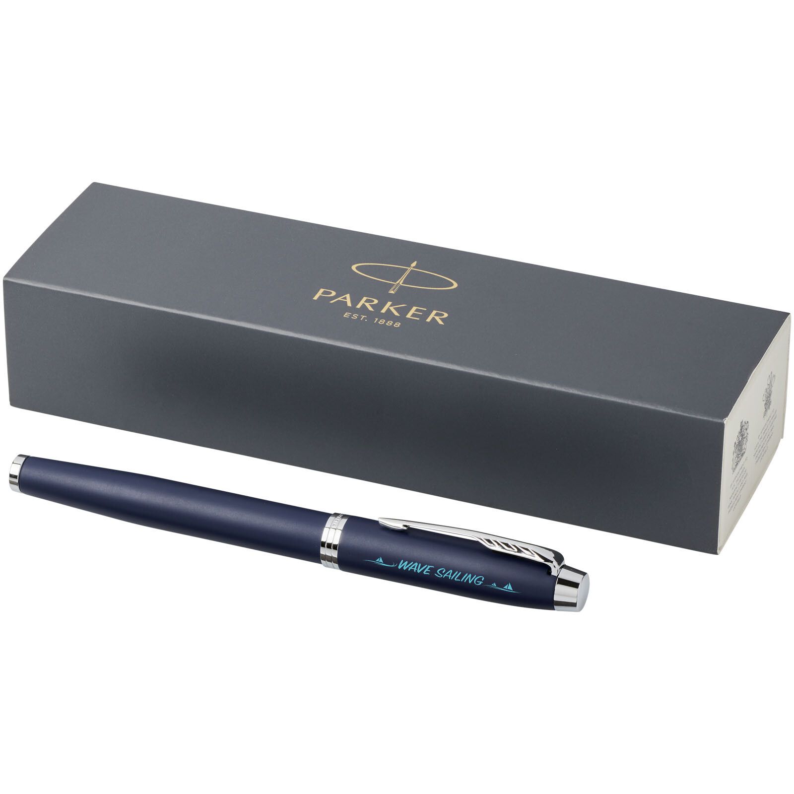 Parker IM Tintenroller (schwarze Mine) - blau -  silber-110