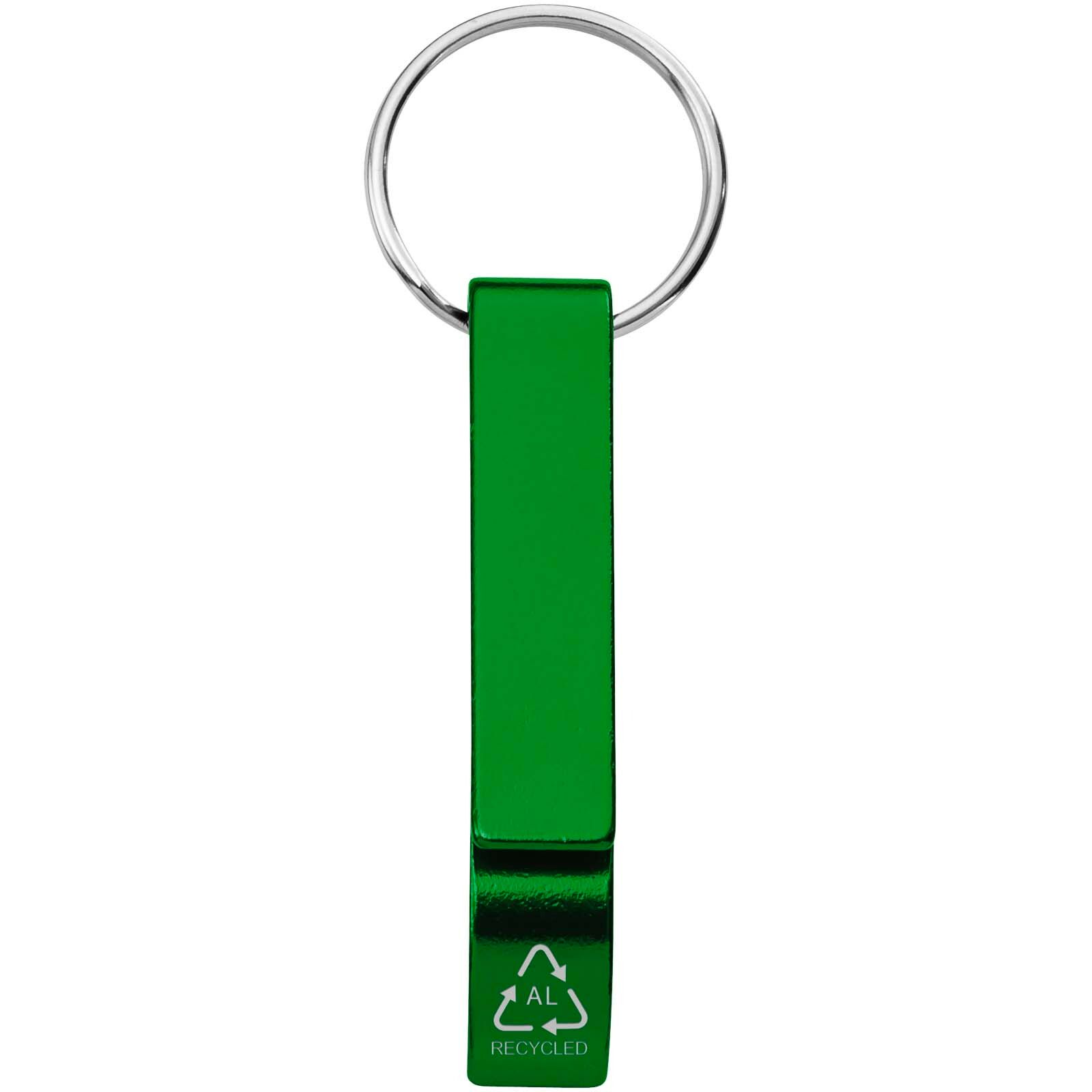 Tao Schlüsselanhänger mit Flaschen- und Dosenöffner aus recyceltem RCS Aluminium - grün-362