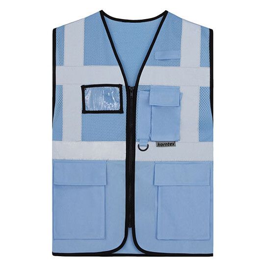 Multifunctional Hi-Vis Mesh-Vest Athens - sky blue-843