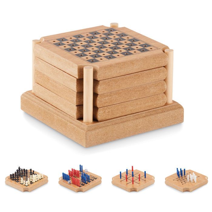 Untersetzer-Set mit Spielen COASTGAME - holz-719